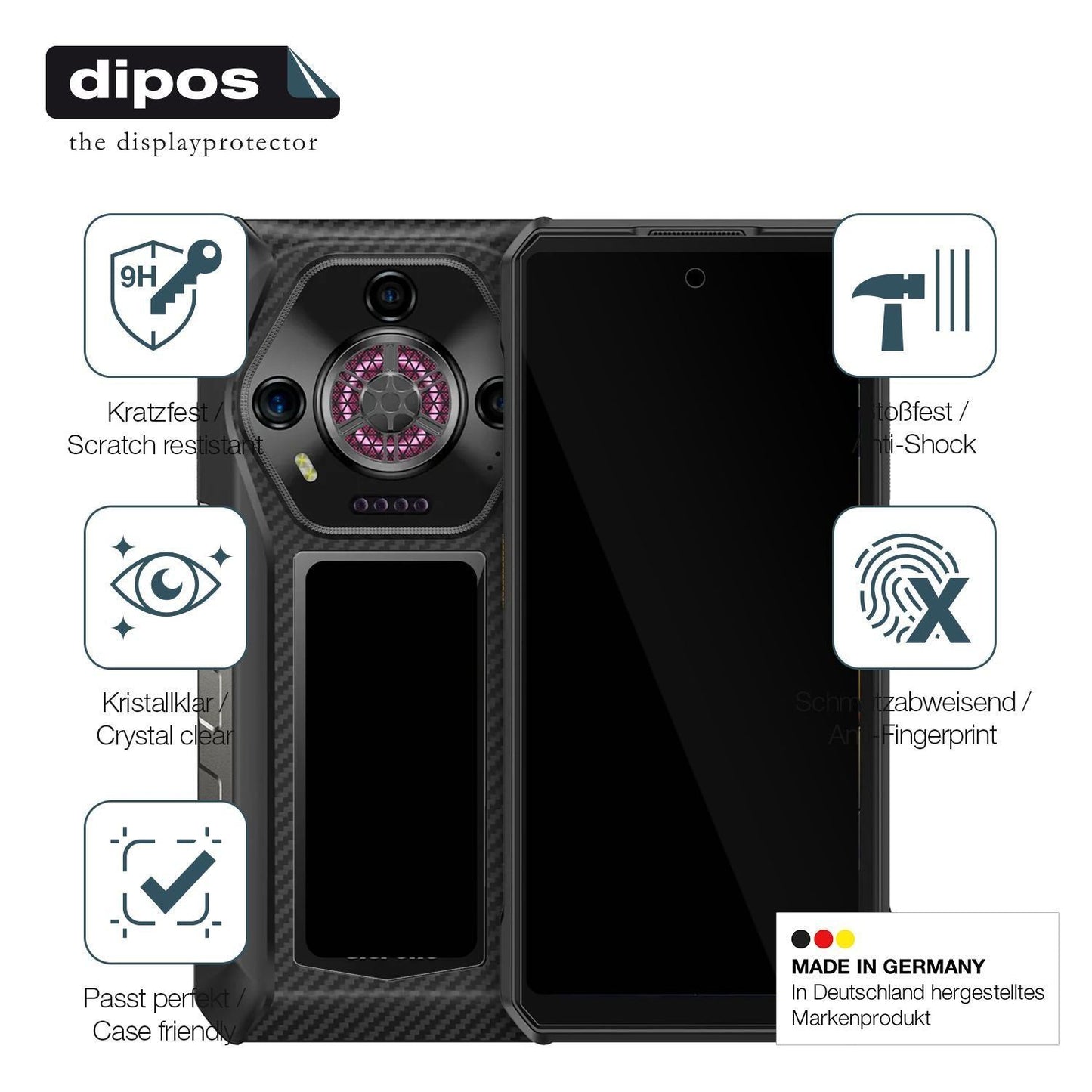 2x 9H Schutzfolie für Ulefone Armor 30 Pro (inkl.  (6)