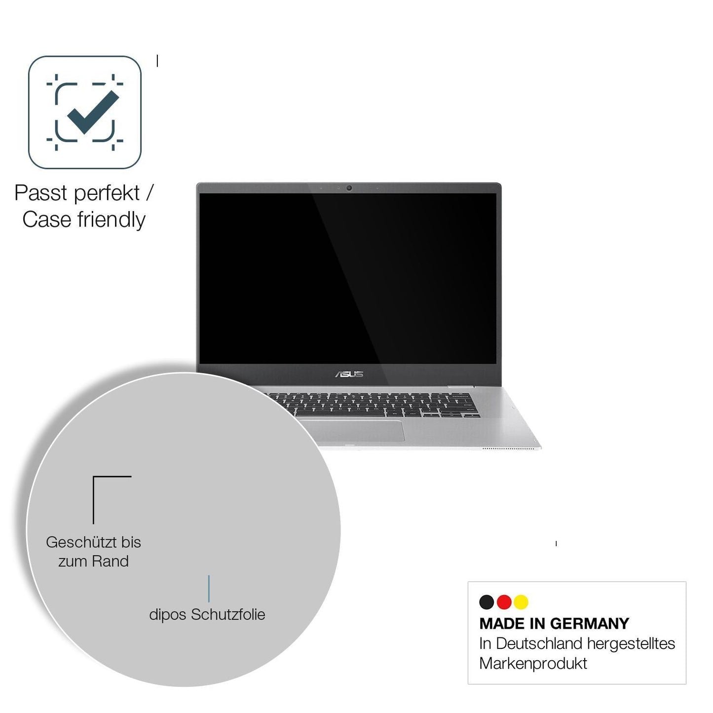 2x 9H Schutzfolie für Asus Chromebook CX1 15.6 Zol (6)