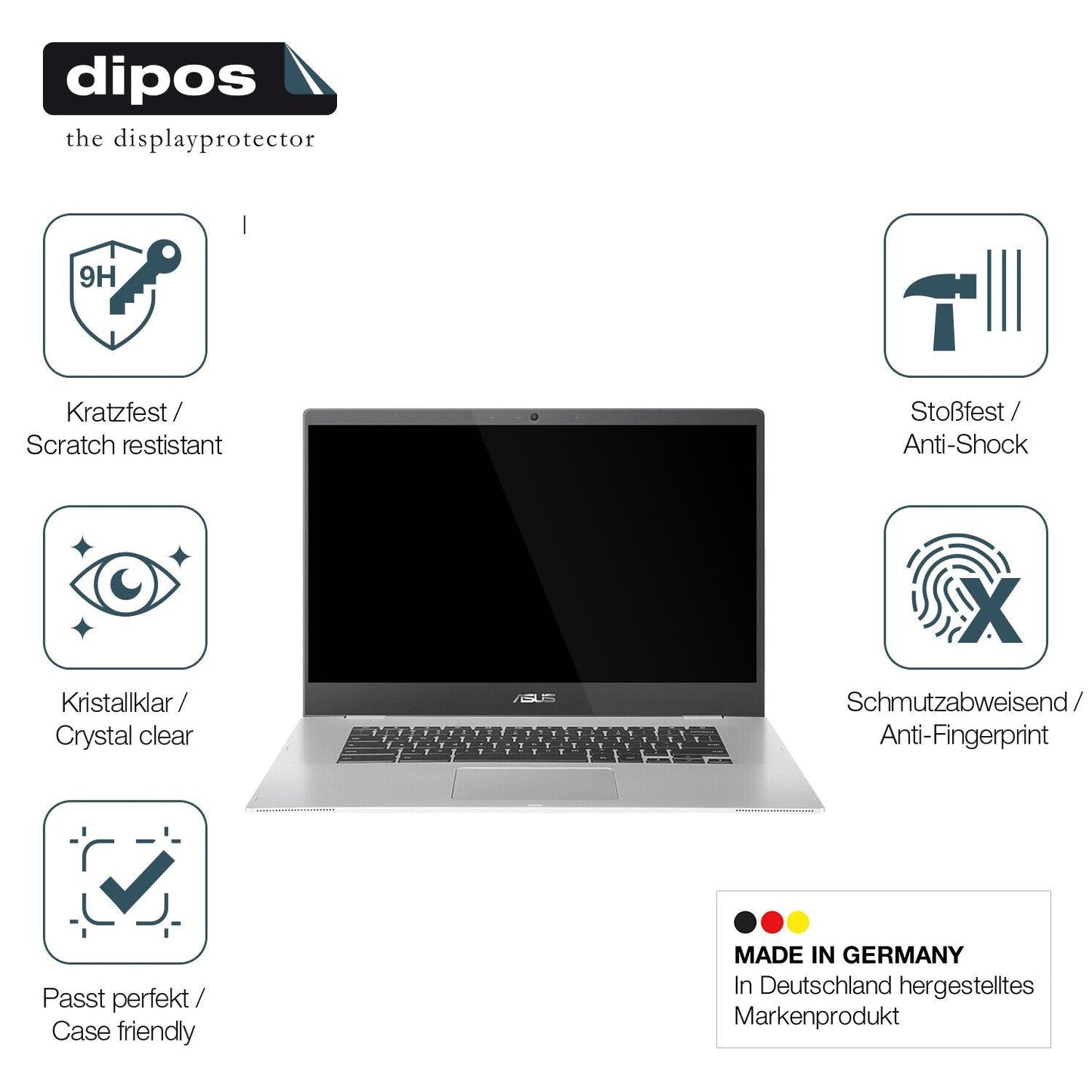 2x 9H Schutzfolie für Asus Chromebook CX1 15.6 Zol (7)
