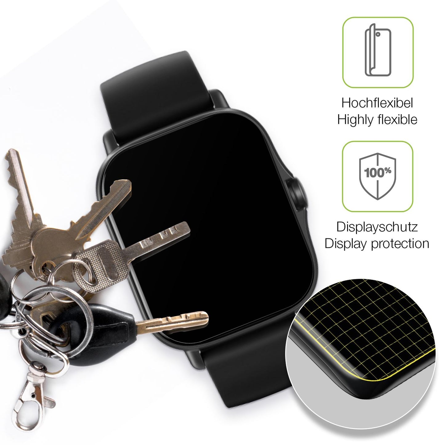 2x Full Cover Schutzfolie matt für Amazfit Gts 2e (3)