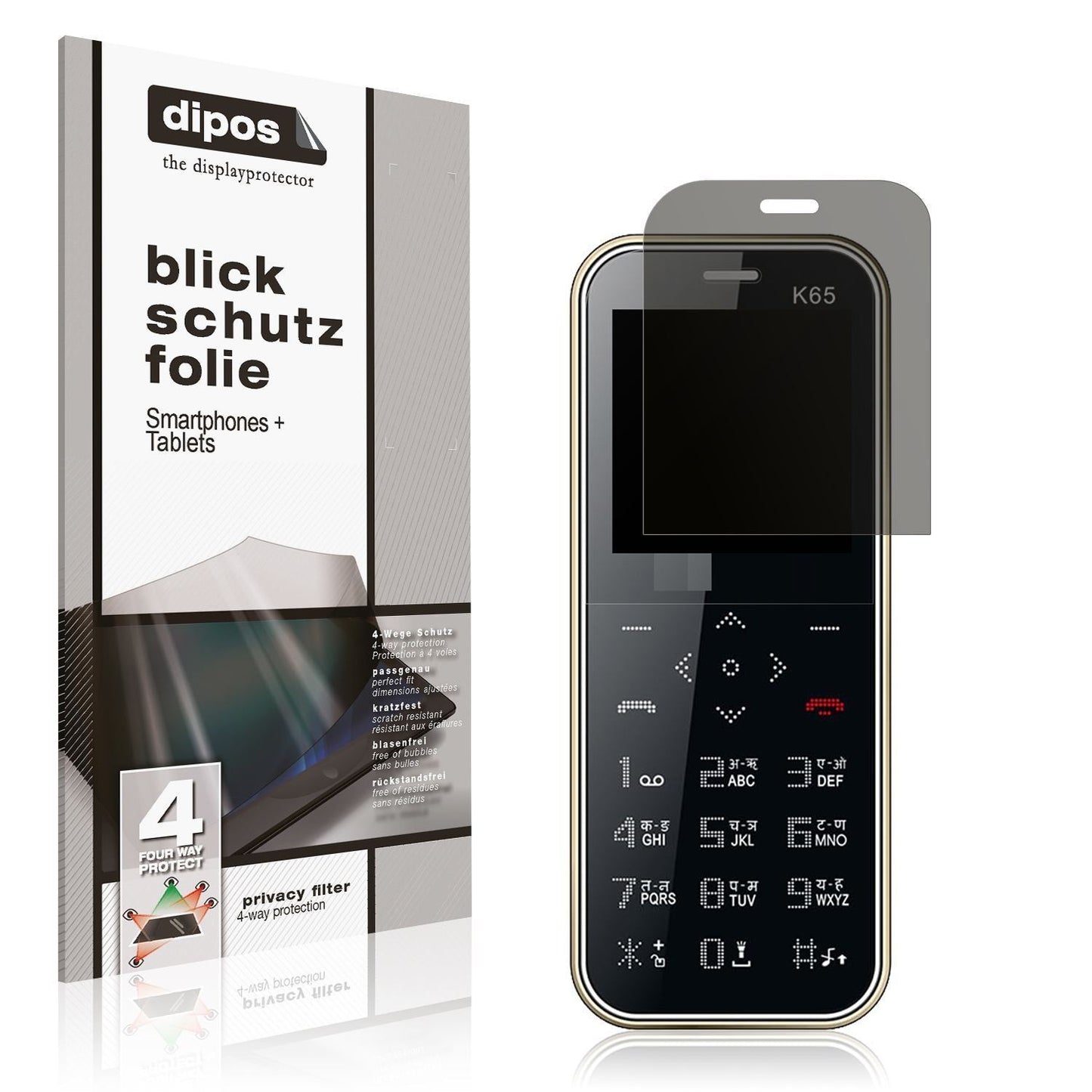 Blickschutzfolie für I Kall K65 Card matt Schutzfo (1)