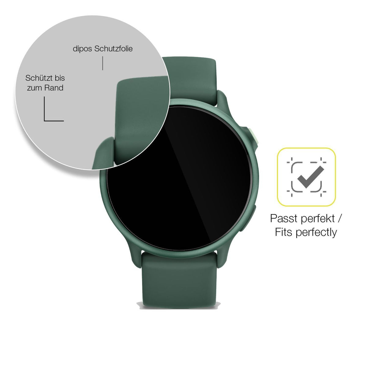 2x 3D Full Cover Schutzfolie für Garmin vivoactive (6)