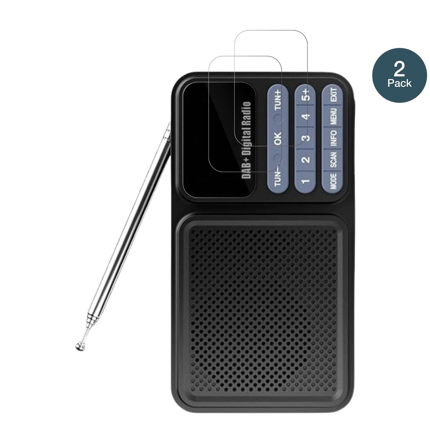 2x 9H Schutzfolie für Gallypek DAB Radio Panzerfol (2)
