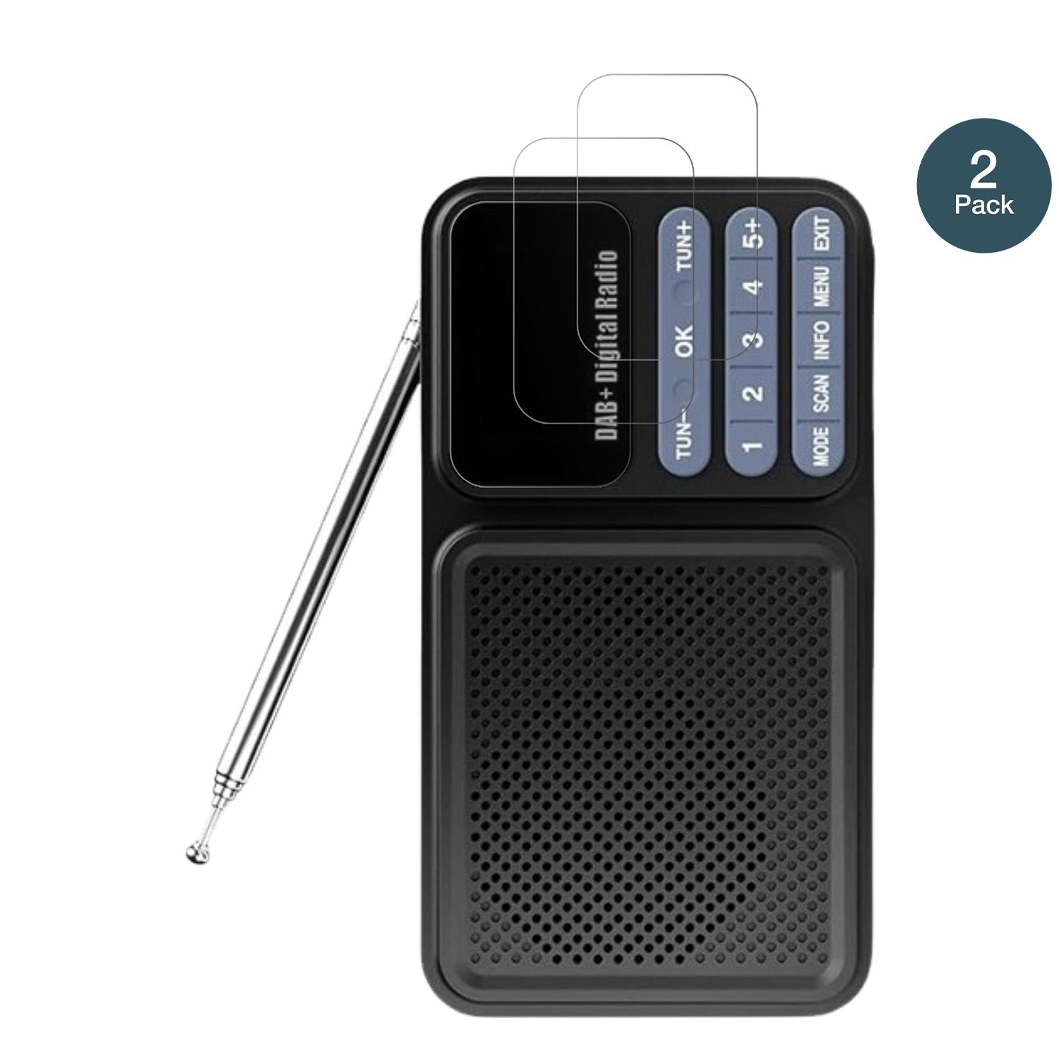 2x 9H Schutzfolie matt für Gallypek DAB Radio Panz (2)