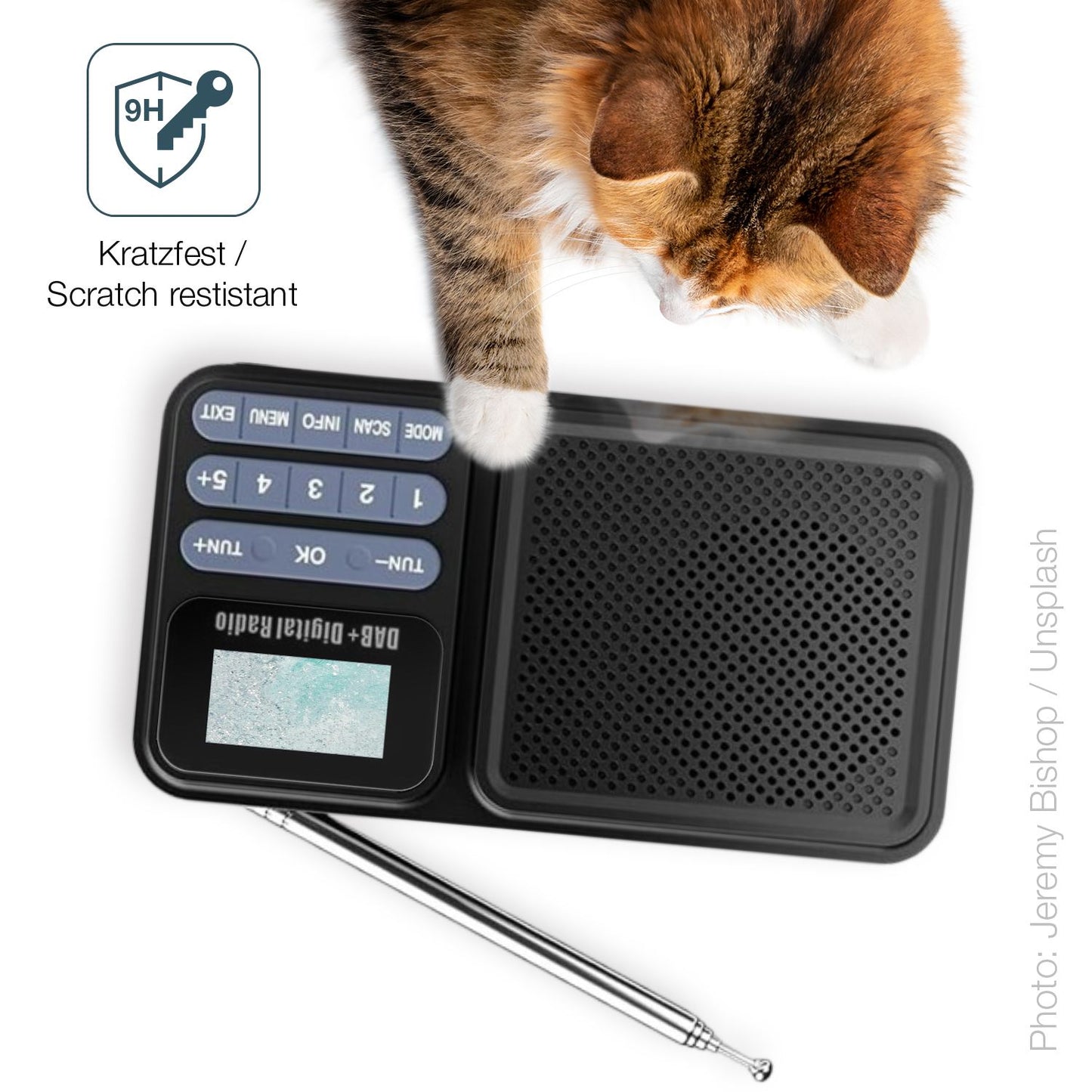 2x 9H Schutzfolie matt für Gallypek DAB Radio Panz (3)