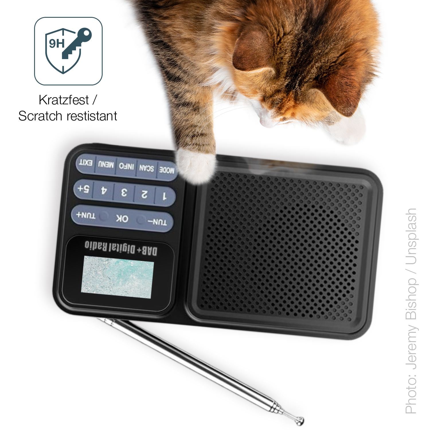 2x 9H Schutzfolie matt für Gallypek DAB Radio Panz (3)