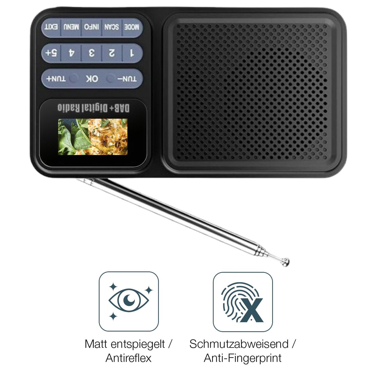 2x 9H Schutzfolie matt für Gallypek DAB Radio Panz (5)