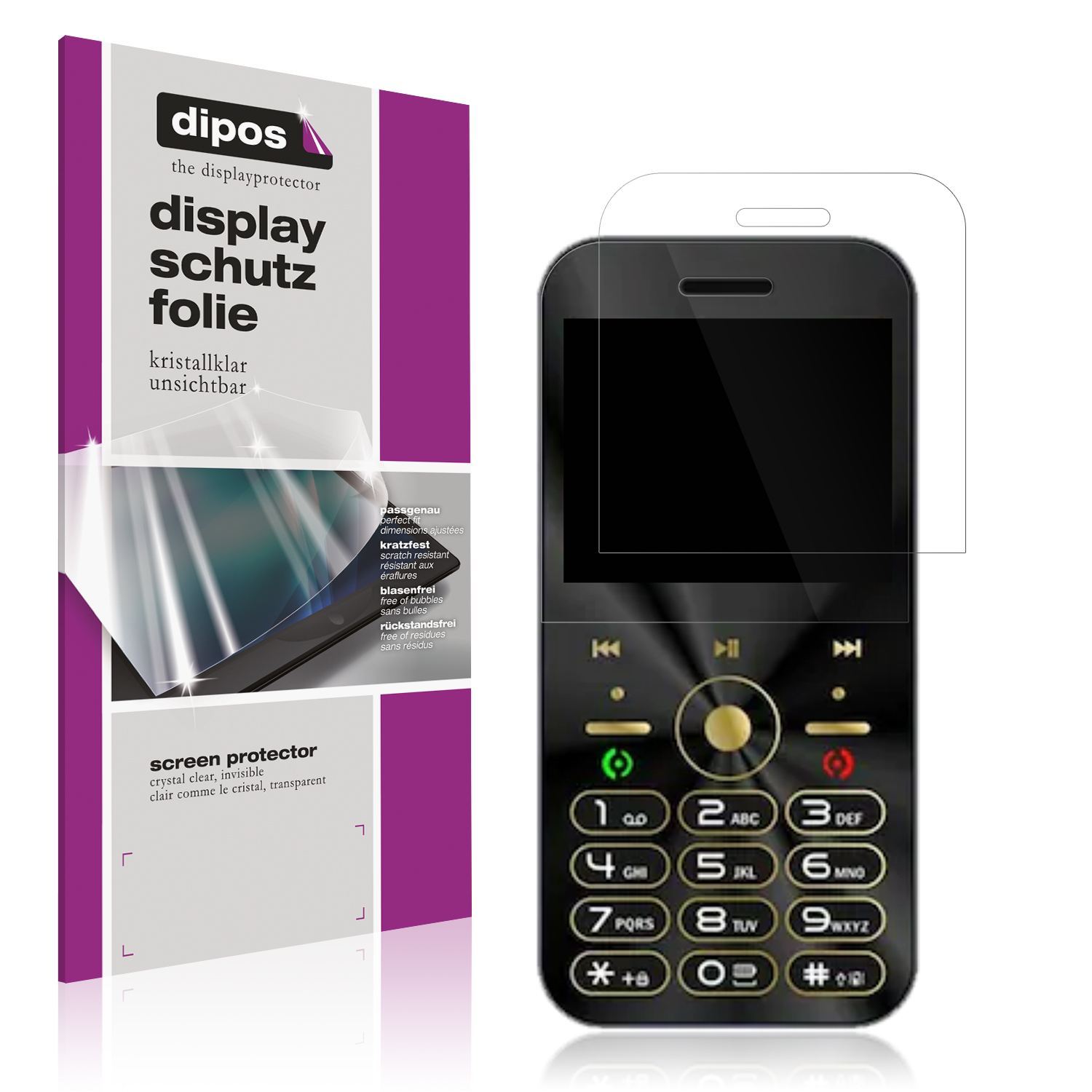 4x Schutzfolie klar für I Kall A2 Display-Schutzfo (1)