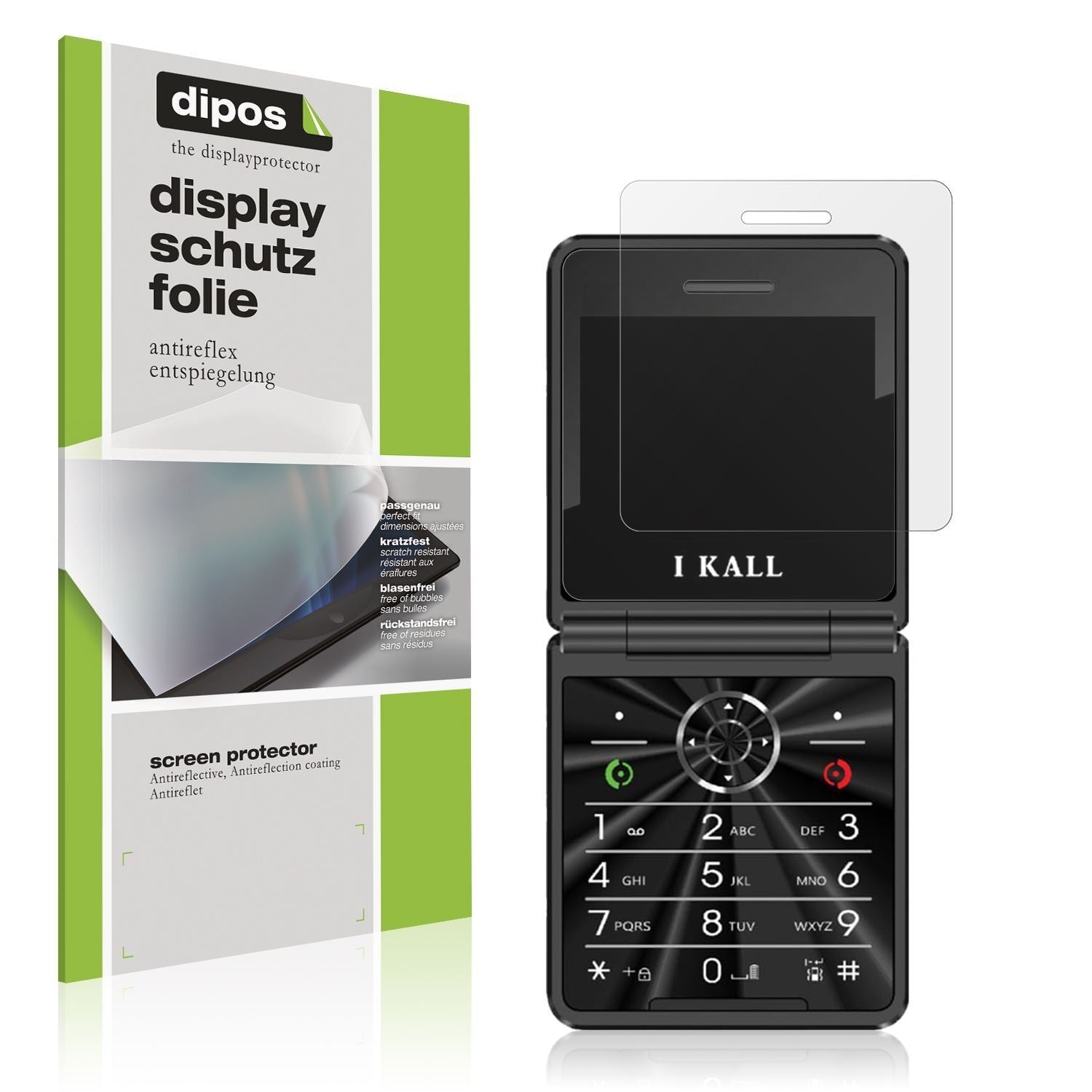 4x Schutzfolie matt für I Kall A3 Flip Display-Sch (1)
