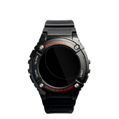 6x Schutzfolie klar für Casio W-2016H-1AV Rund Dis (2)