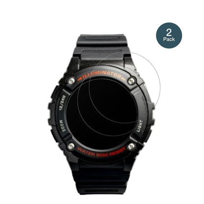 2x 9H Schutzfolie matt für Casio W-2016H-1AV Rund  (2)