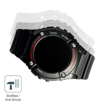 2x 9H Schutzfolie matt für Casio W-2016H-1AV Rund  (4)