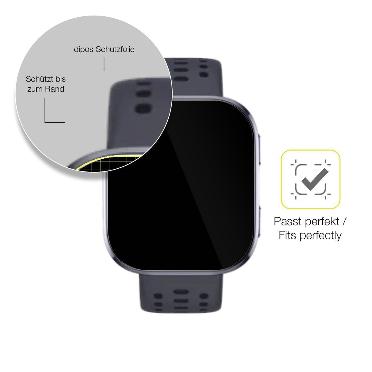 2x 3D Full Cover Schutzfolie für Huami Amazfit Bip (6)