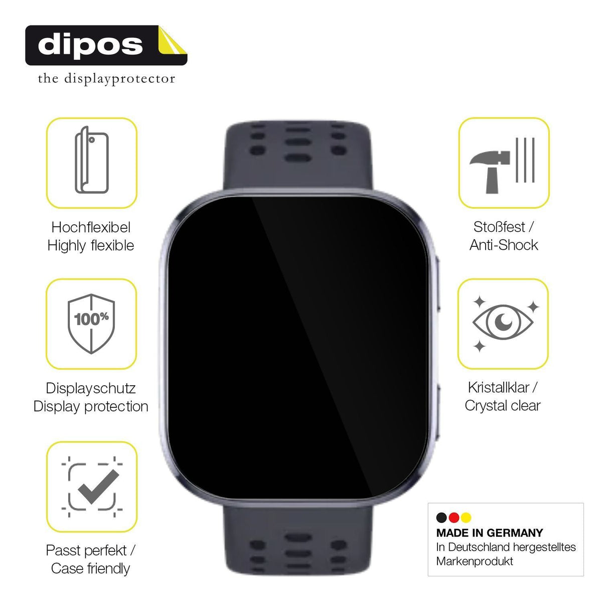 2x 3D Full Cover Schutzfolie für Huami Amazfit Bip (7)