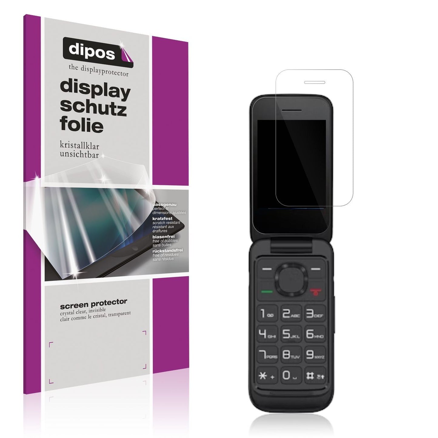 4x Schutzfolie klar für TCL OneTouch 5023 Display- (1)