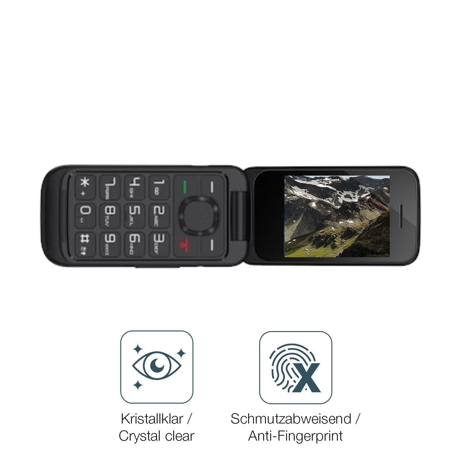 4x Schutzfolie klar für TCL OneTouch 5023 Display- (4)