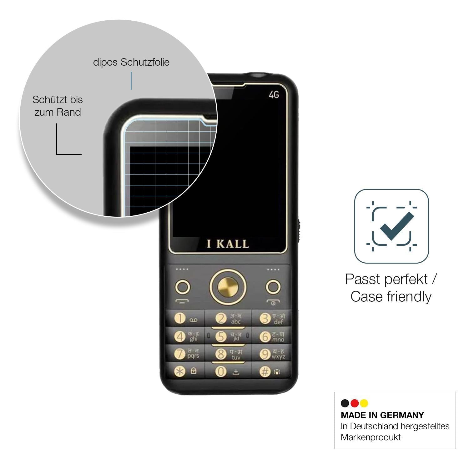 2x 9H Schutzfolie matt für I Kall K11 Pro 4G Panze (6)