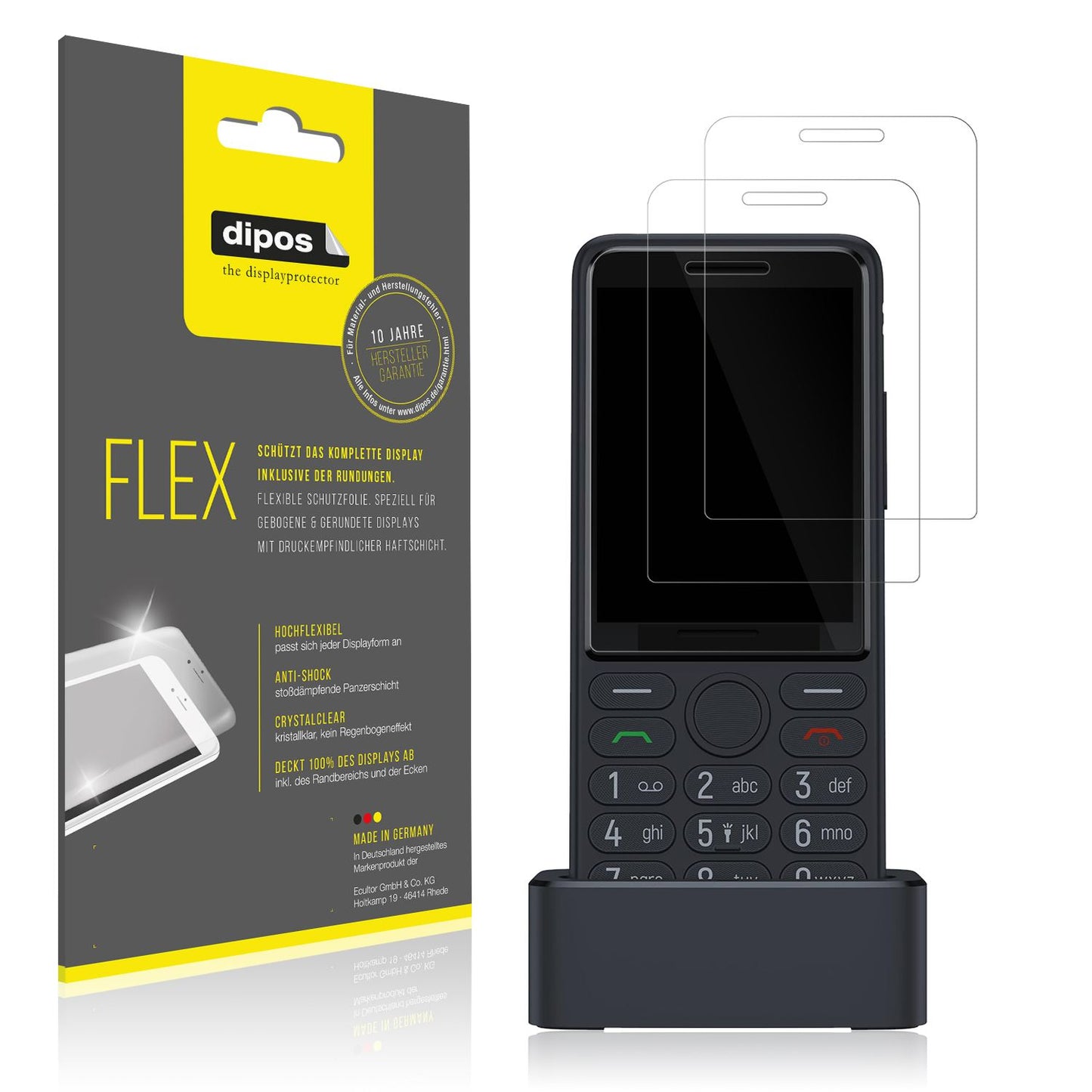 2x 3D Full Cover Schutzfolie für TCL OneTouch 4022 (1)