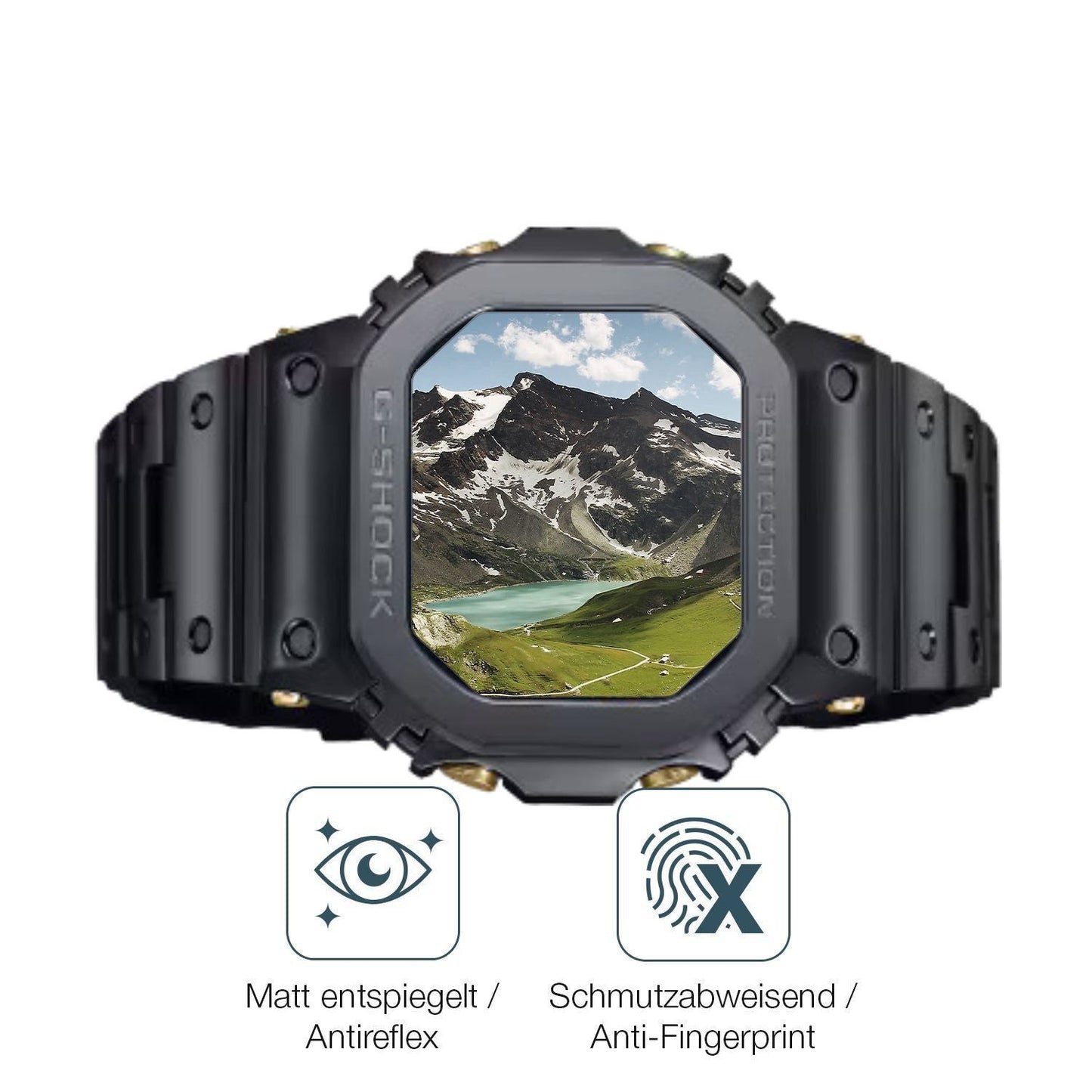 6x Schutzfolie matt für Casio W-216H-1AV Eckig Dis (4)