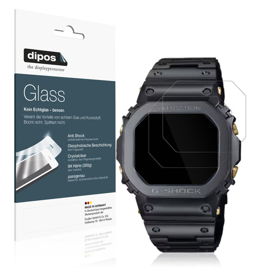 2x 9H Schutzfolie für Casio W-216H-1AV Eckig Panze (1)