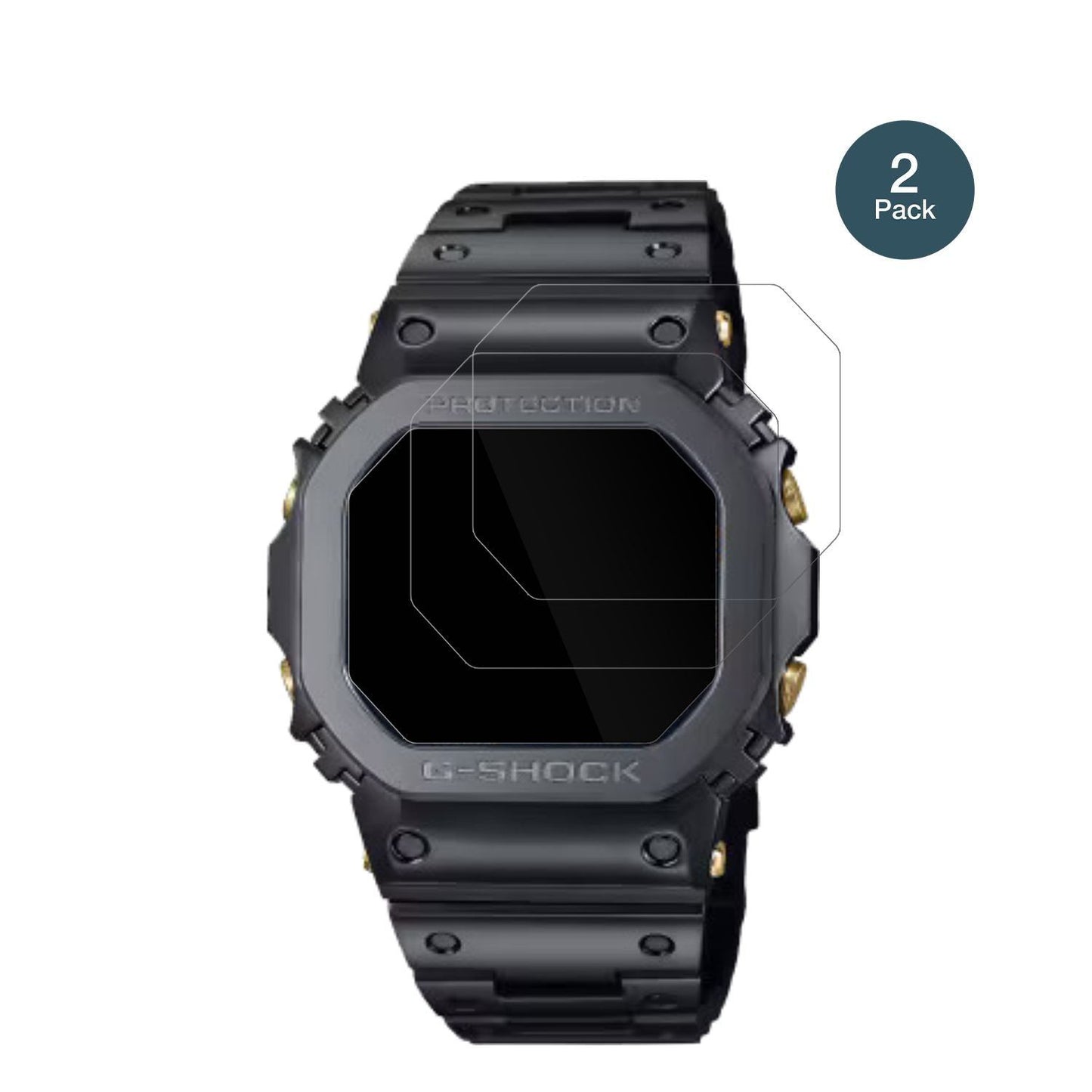 2x 9H Schutzfolie für Casio W-216H-1AV Eckig Panze (2)