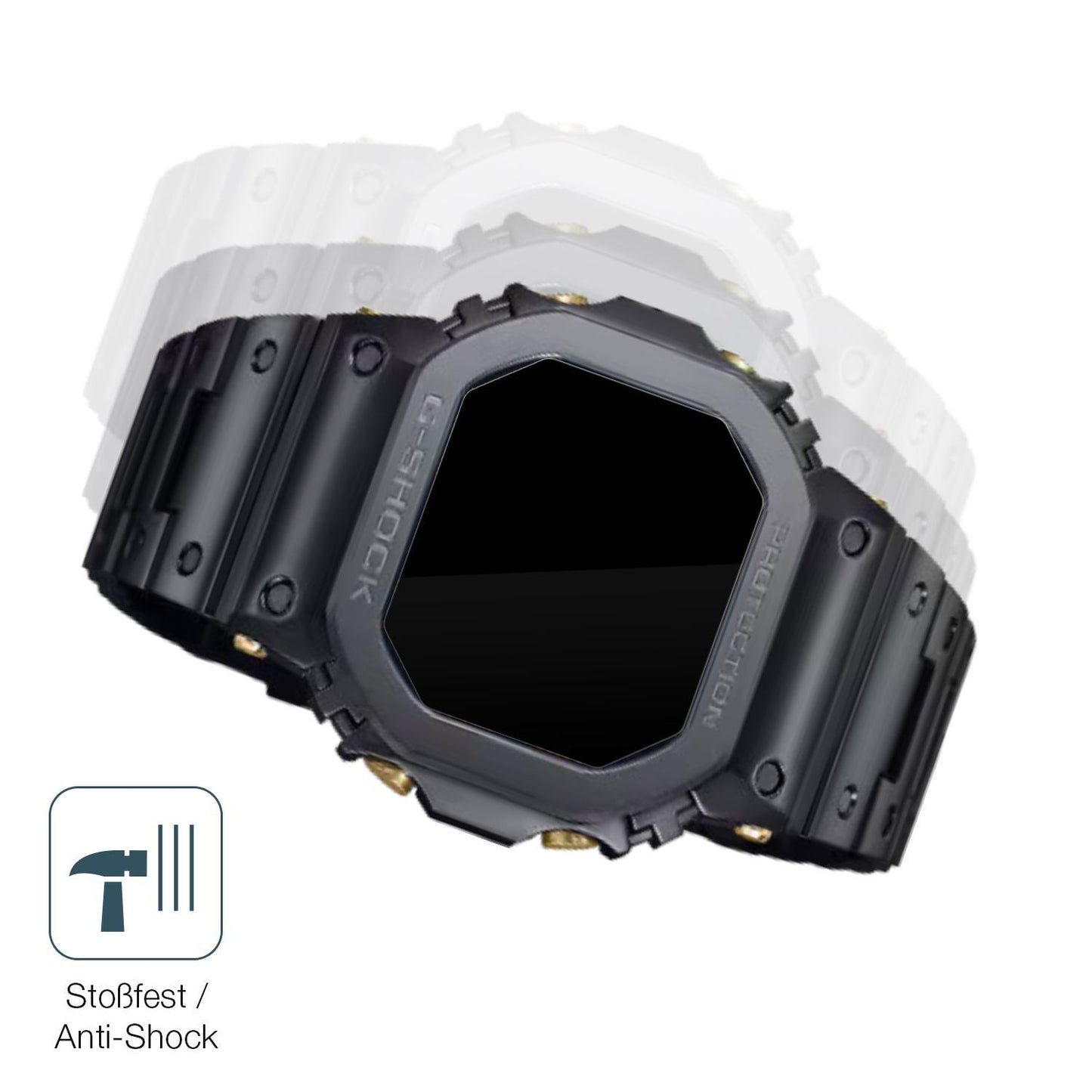 2x 9H Schutzfolie für Casio W-216H-1AV Eckig Panze (4)