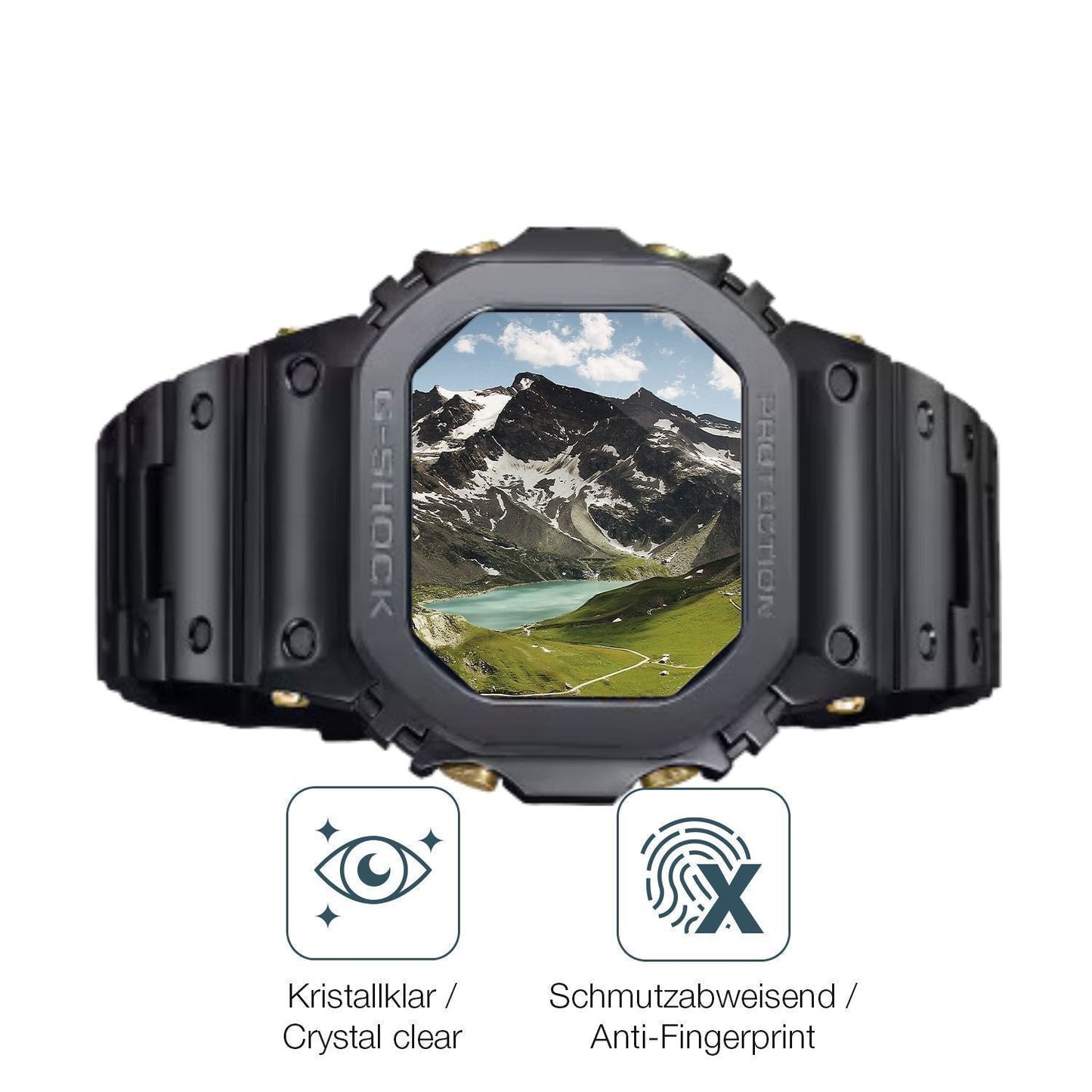 2x 9H Schutzfolie für Casio W-216H-1AV Eckig Panze (5)