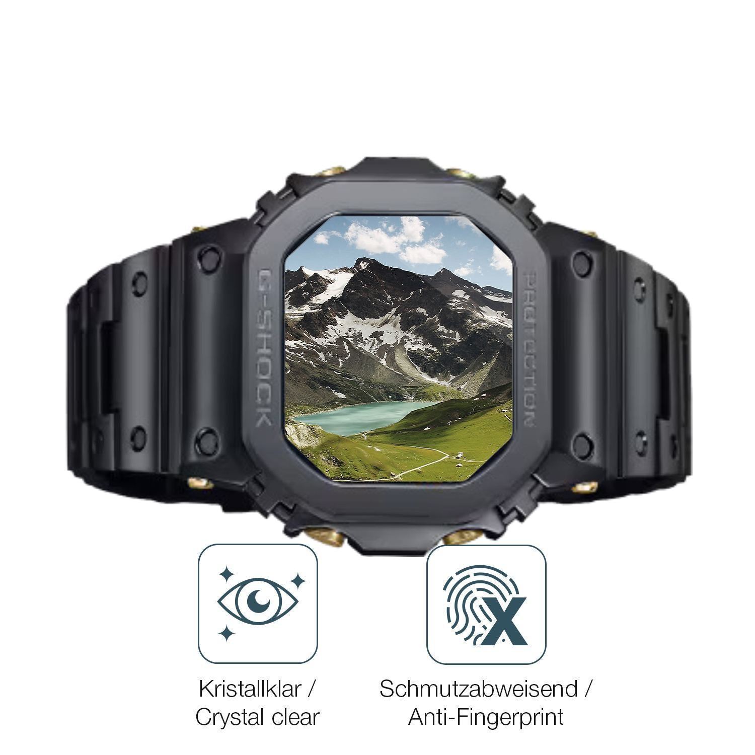 2x 9H Schutzfolie für Casio W-216H-1AV Eckig Panze (5)