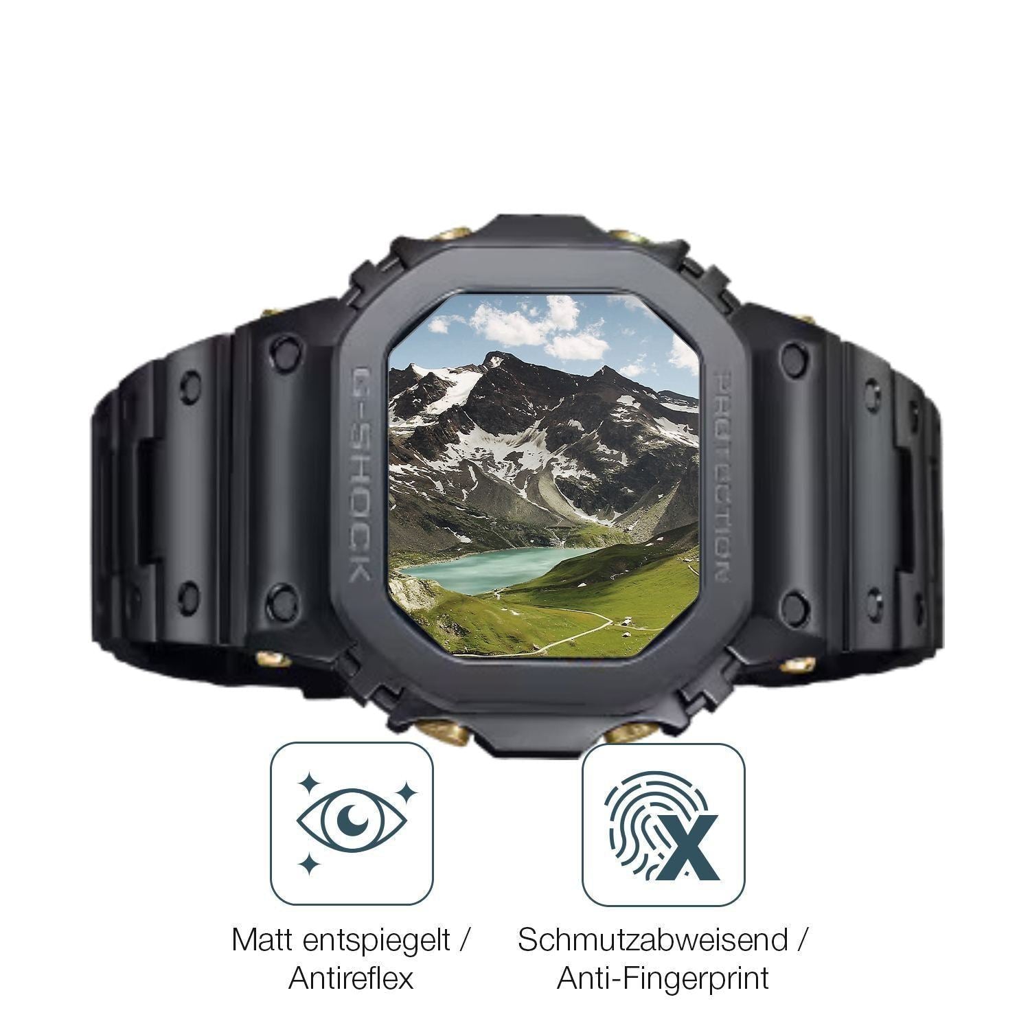 2x 9H Schutzfolie matt für Casio W-216H-1AV Eckig  (5)