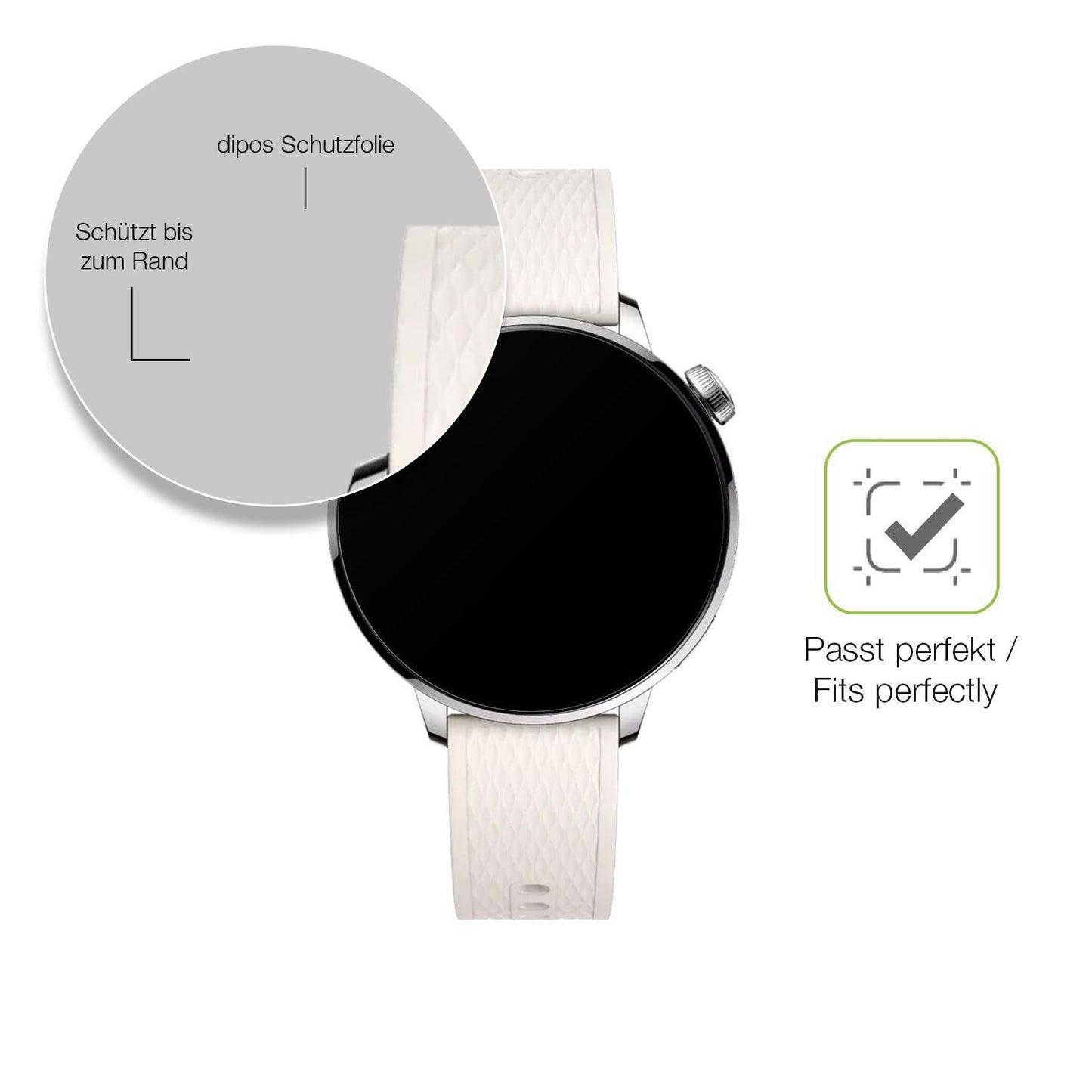 2x Full Cover Schutzfolie matt für Oppo Watch X2 M (6)