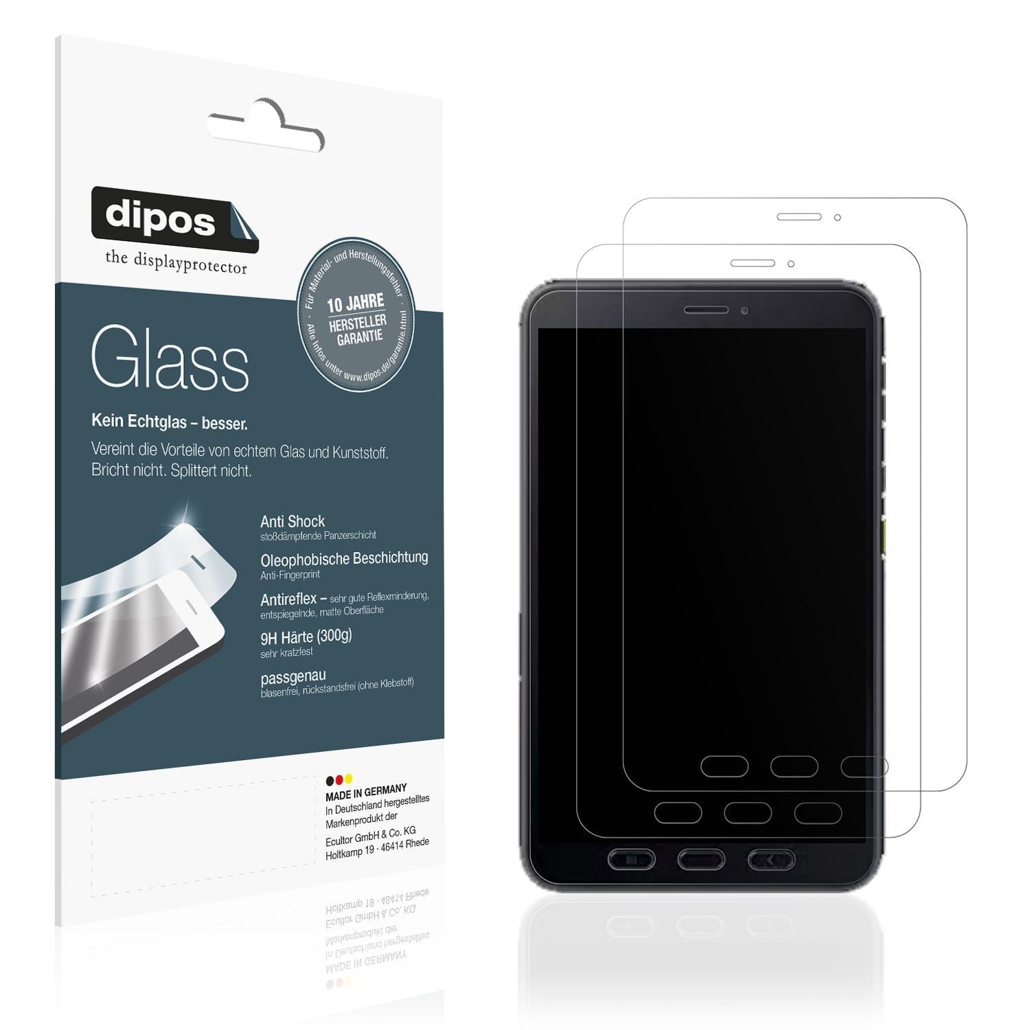 2x 9H Schutzfolie matt für Samsung Galaxy Tab Acti (1)