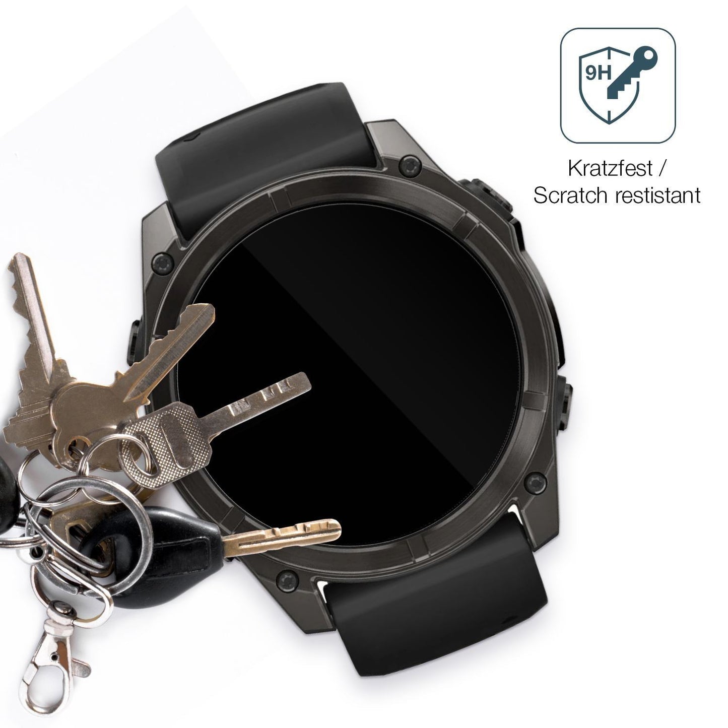 2x 9H Schutzfolie für Garmin Fenix E 47mm Panzerfo (3)