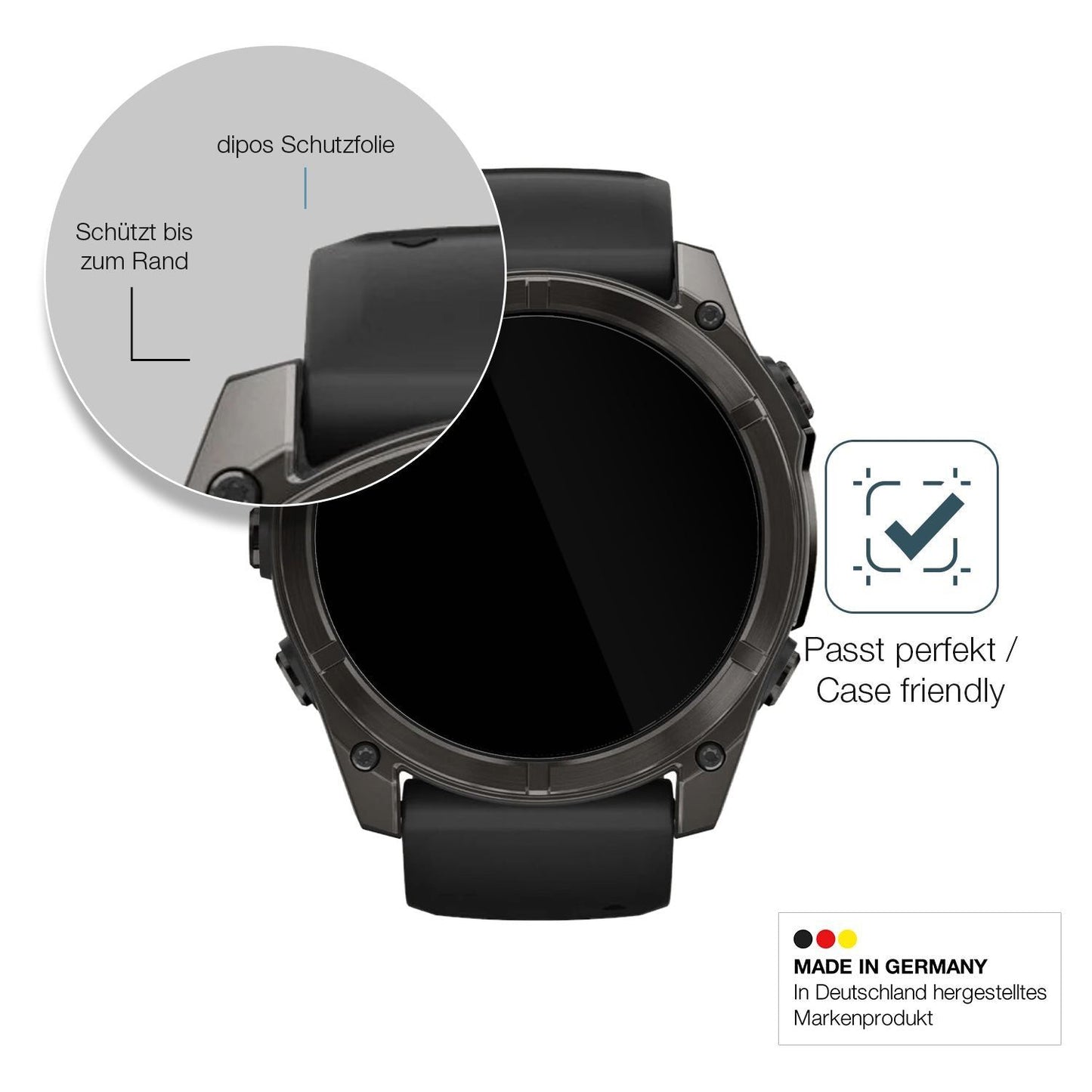 2x 9H Schutzfolie für Garmin Fenix E 47mm Panzerfo (6)