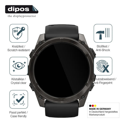2x 9H Schutzfolie für Garmin Fenix E 47mm Panzerfo (7)