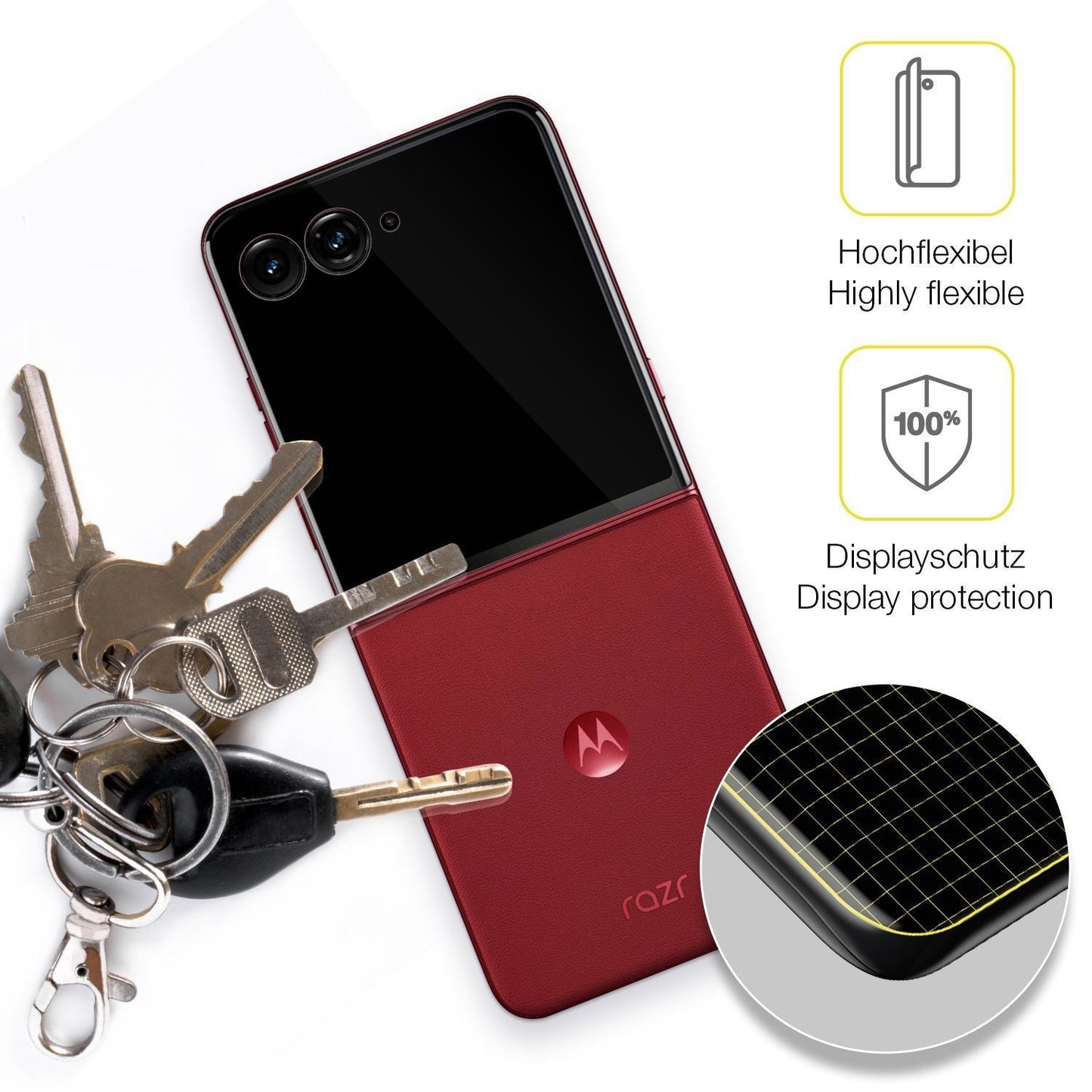 2x 3D Full Cover Schutzfolie für Motorola Razr 60  (3)