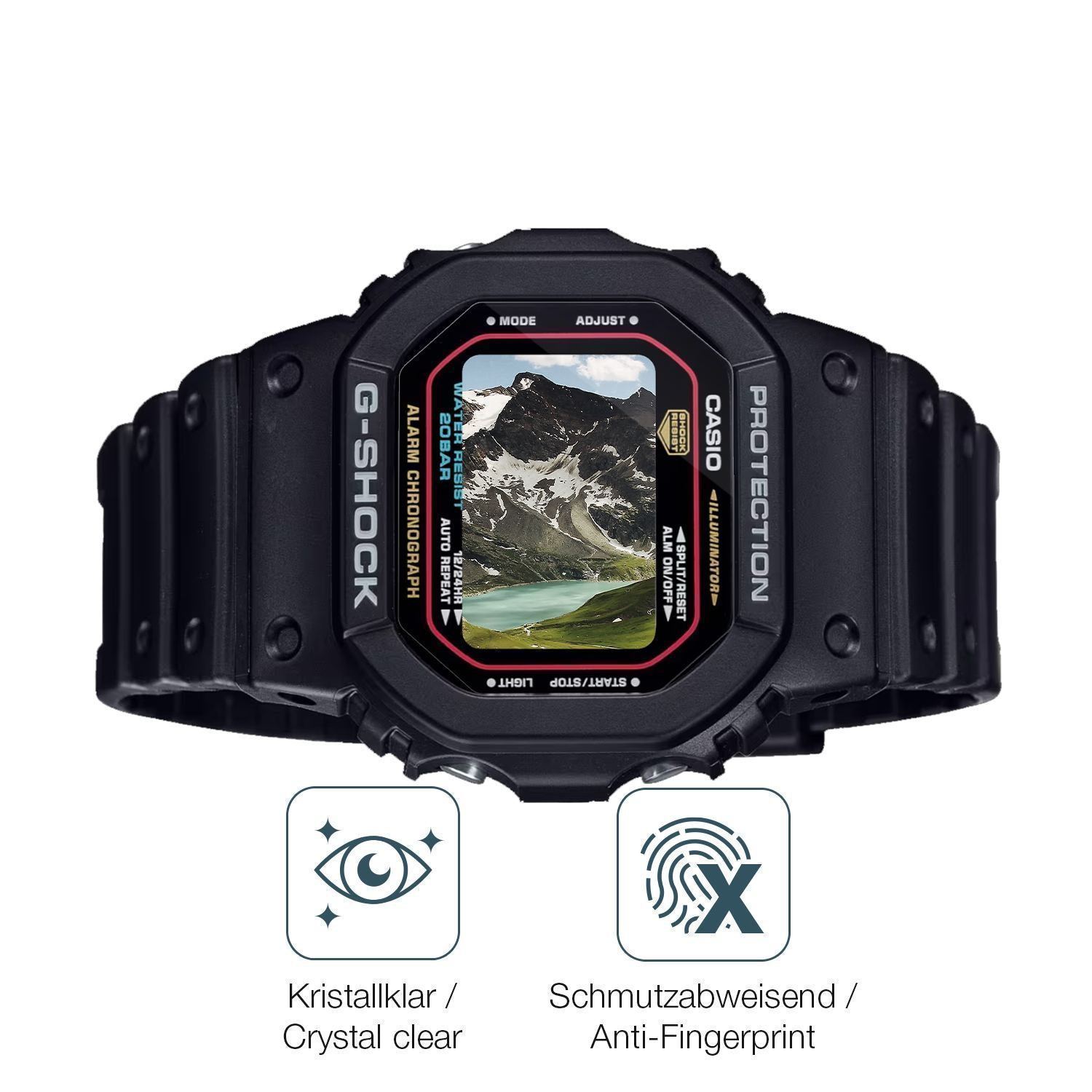 6x Schutzfolie klar für Casio G-Shock DW-5600RL-1  (4)