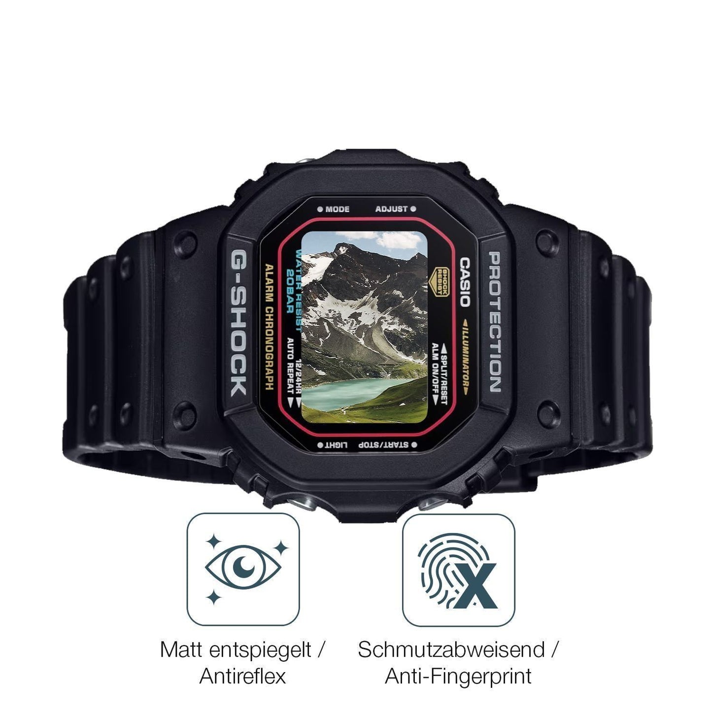 6x Schutzfolie matt für Casio G-Shock DW-5600RL-1  (4)