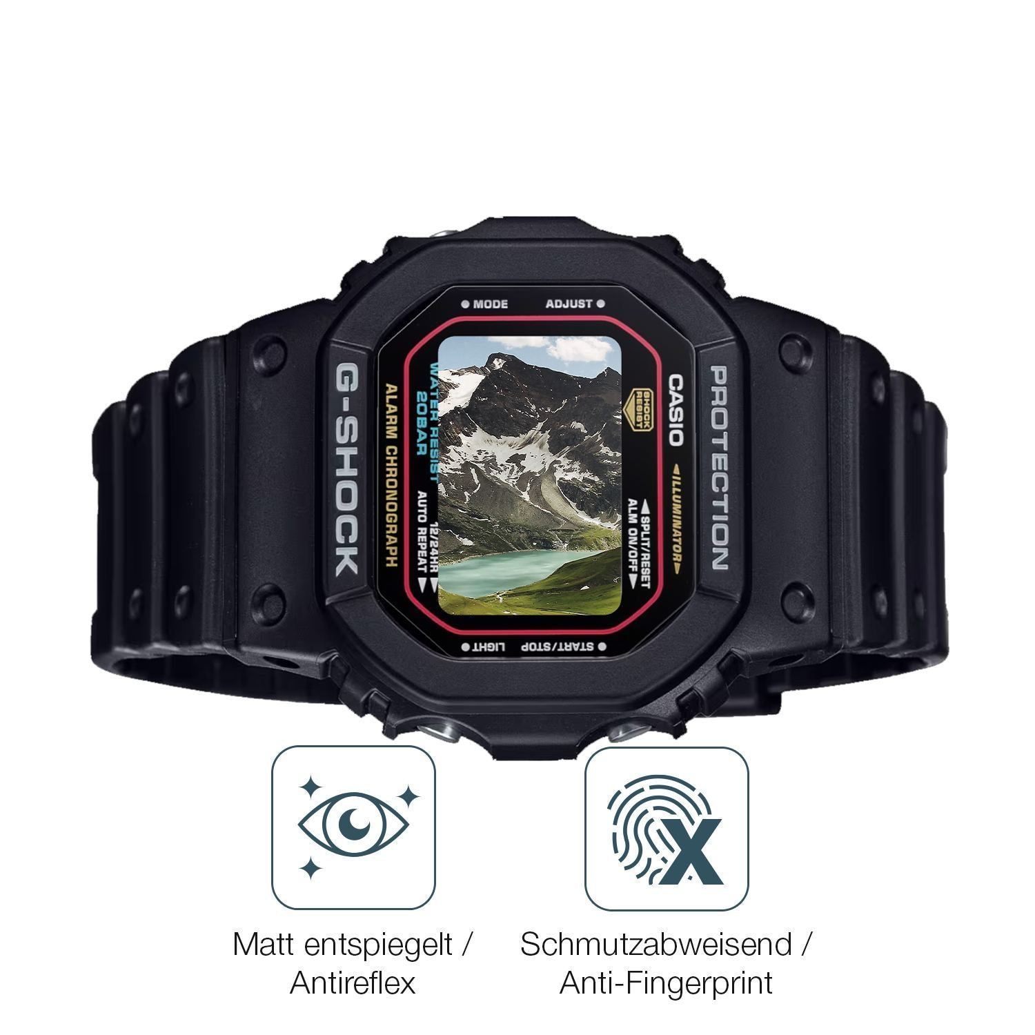 6x Schutzfolie matt für Casio G-Shock DW-5600RL-1  (4)