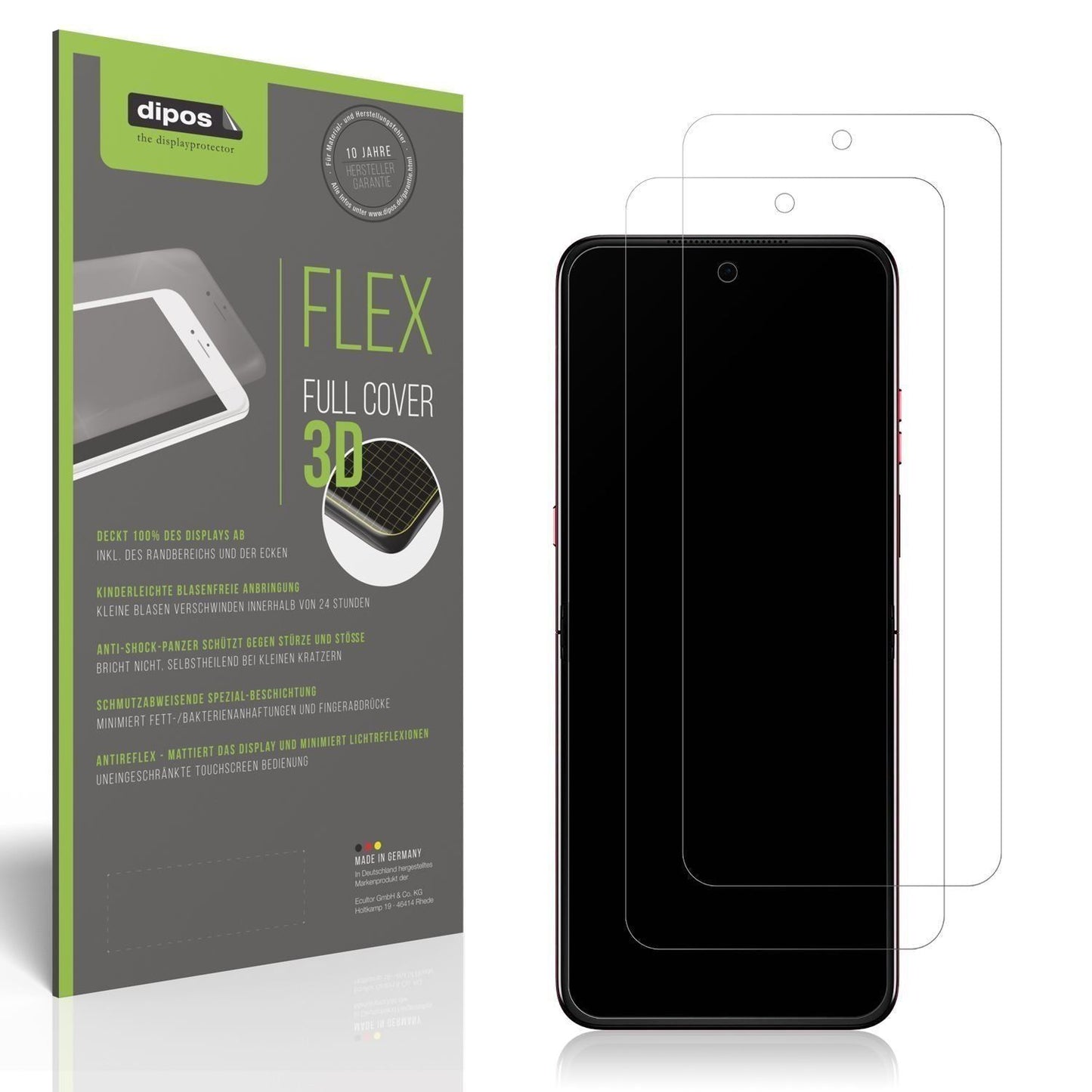 2x Full Cover Schutzfolie matt für Motorola Razr 6 (1)
