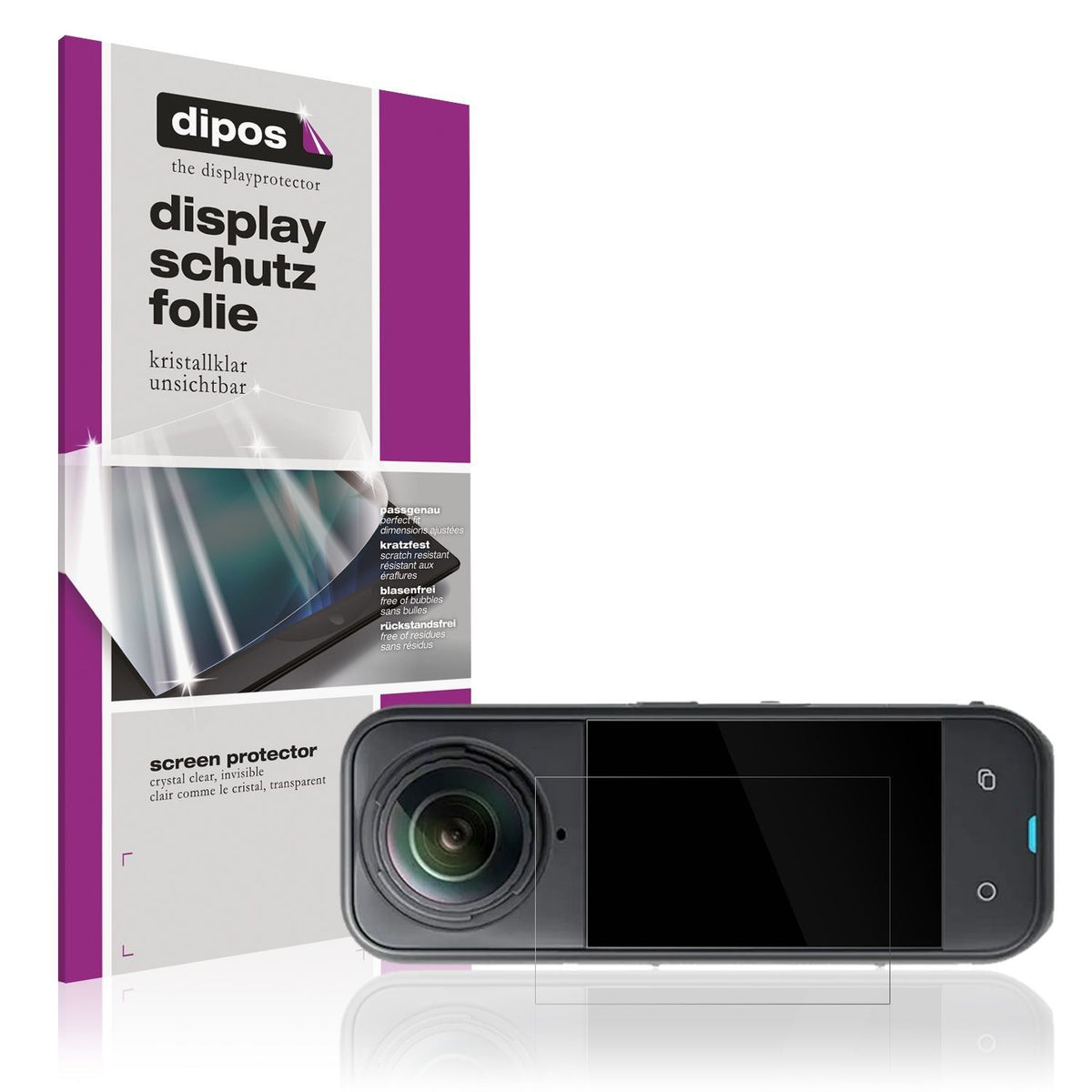 4x Schutzfolie klar für Insta360 X5 Display-Schutz (1)