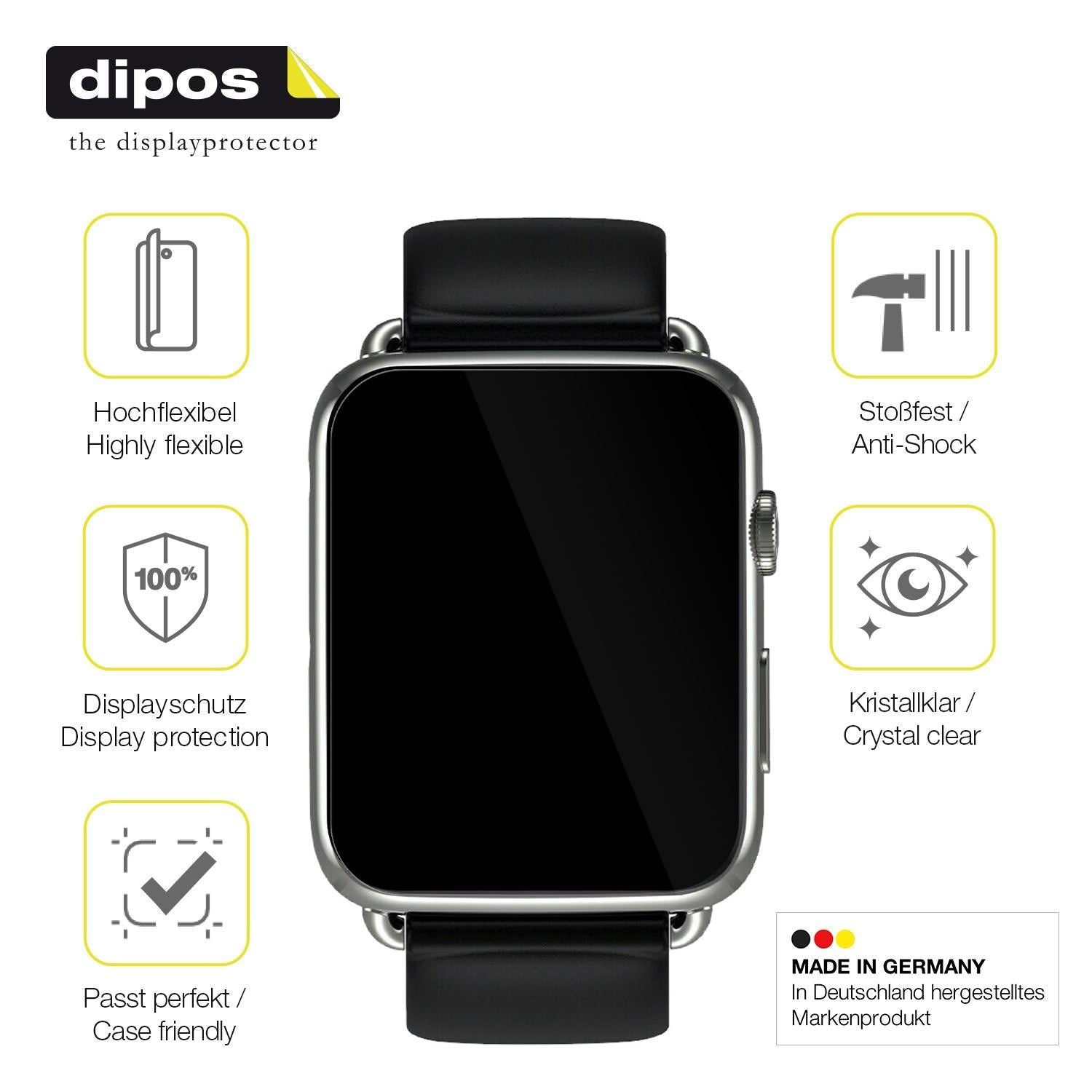 2x 3D Full Cover Schutzfolie für Smartwatch DM20 1 (7)