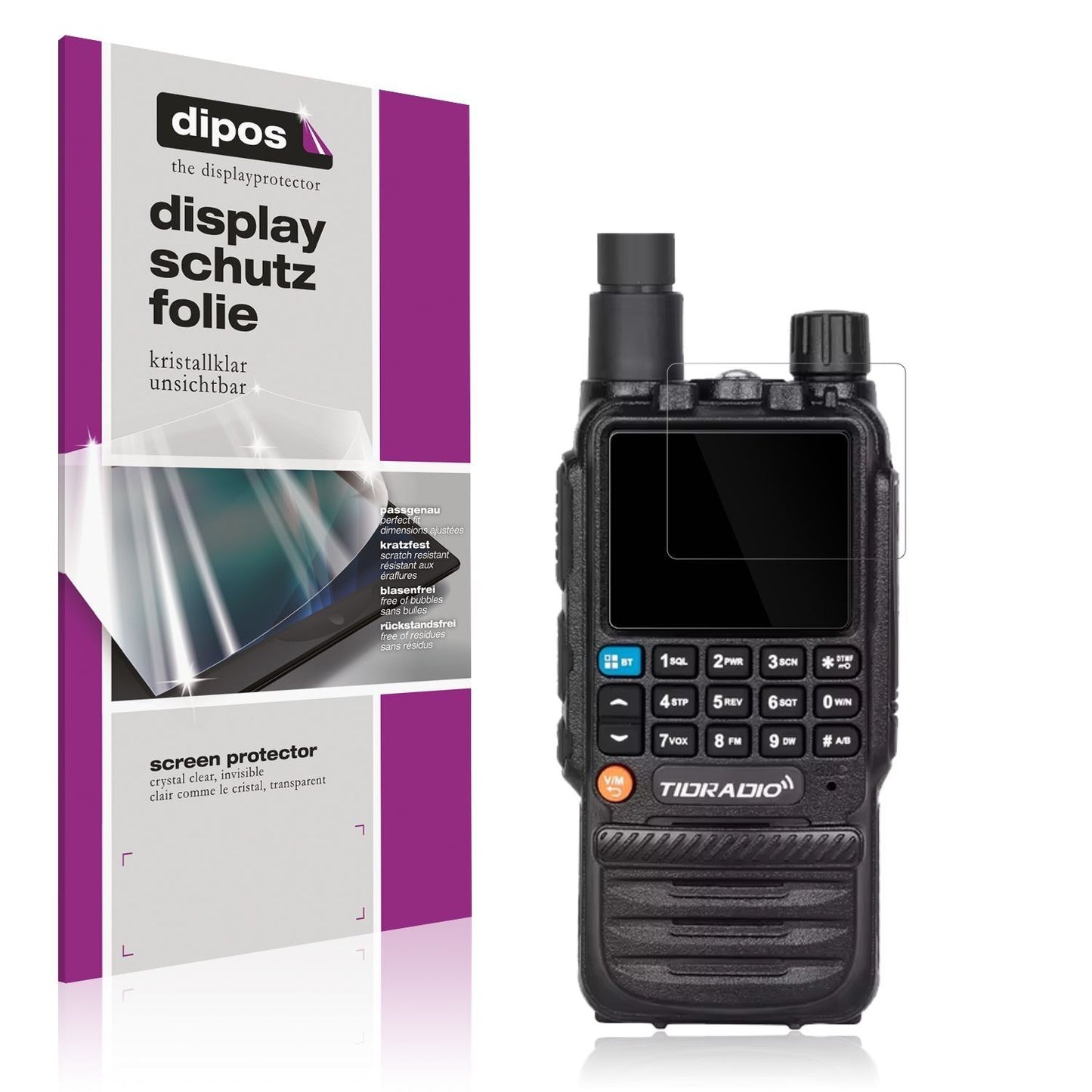 4x Schutzfolie klar für Tidradio TD-H3 Display-Sch (1)