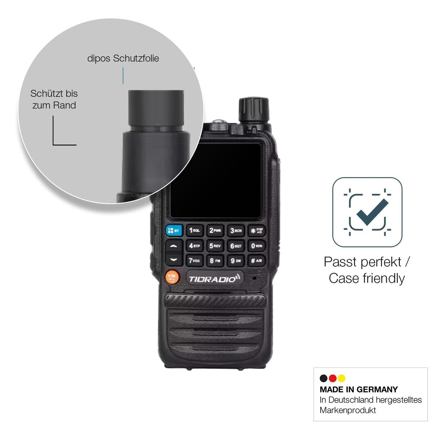 2x 9H Schutzfolie matt für Tidradio TD-H3 Panzerfo (6)