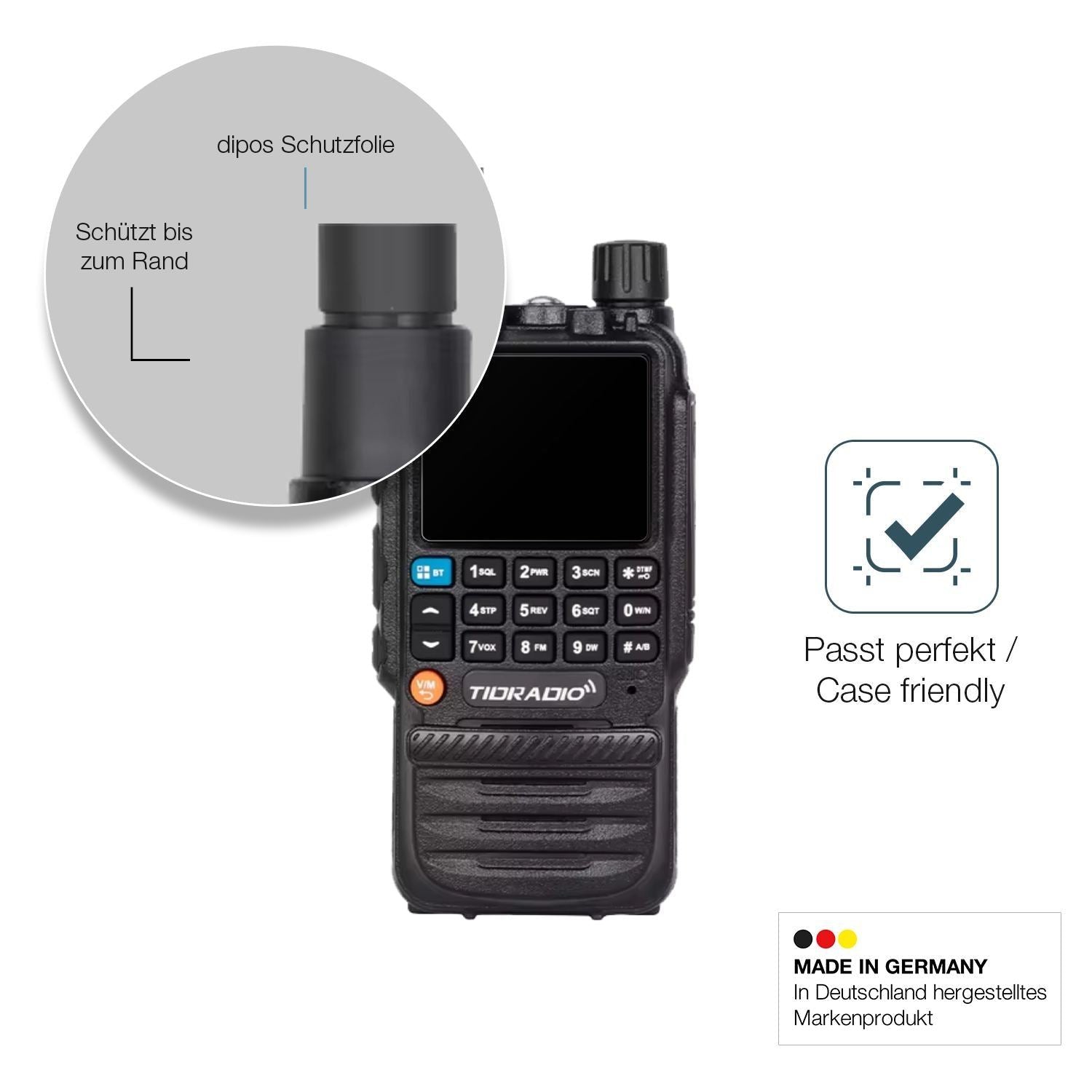 2x 9H Schutzfolie matt für Tidradio TD-H3 Panzerfo (6)