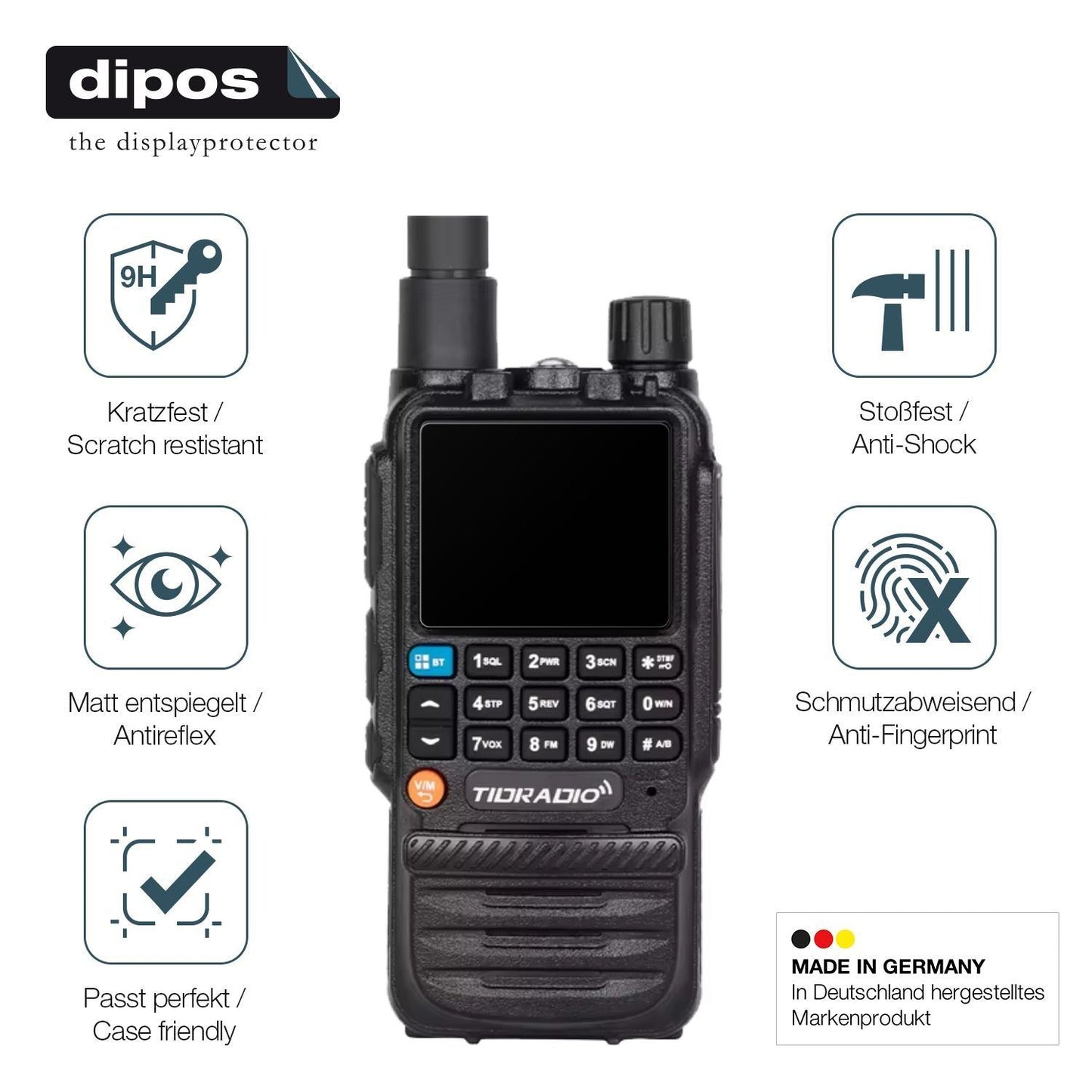 2x 9H Schutzfolie matt für Tidradio TD-H3 Panzerfo (7)