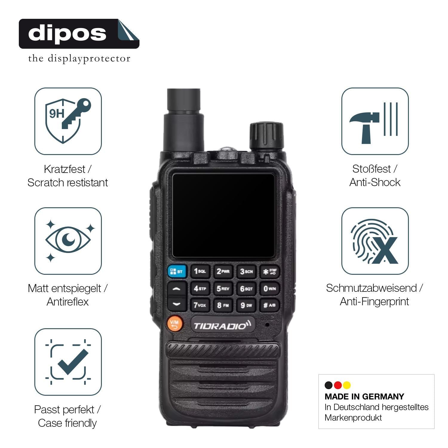 2x 9H Schutzfolie matt für Tidradio TD-H3 Panzerfo (7)