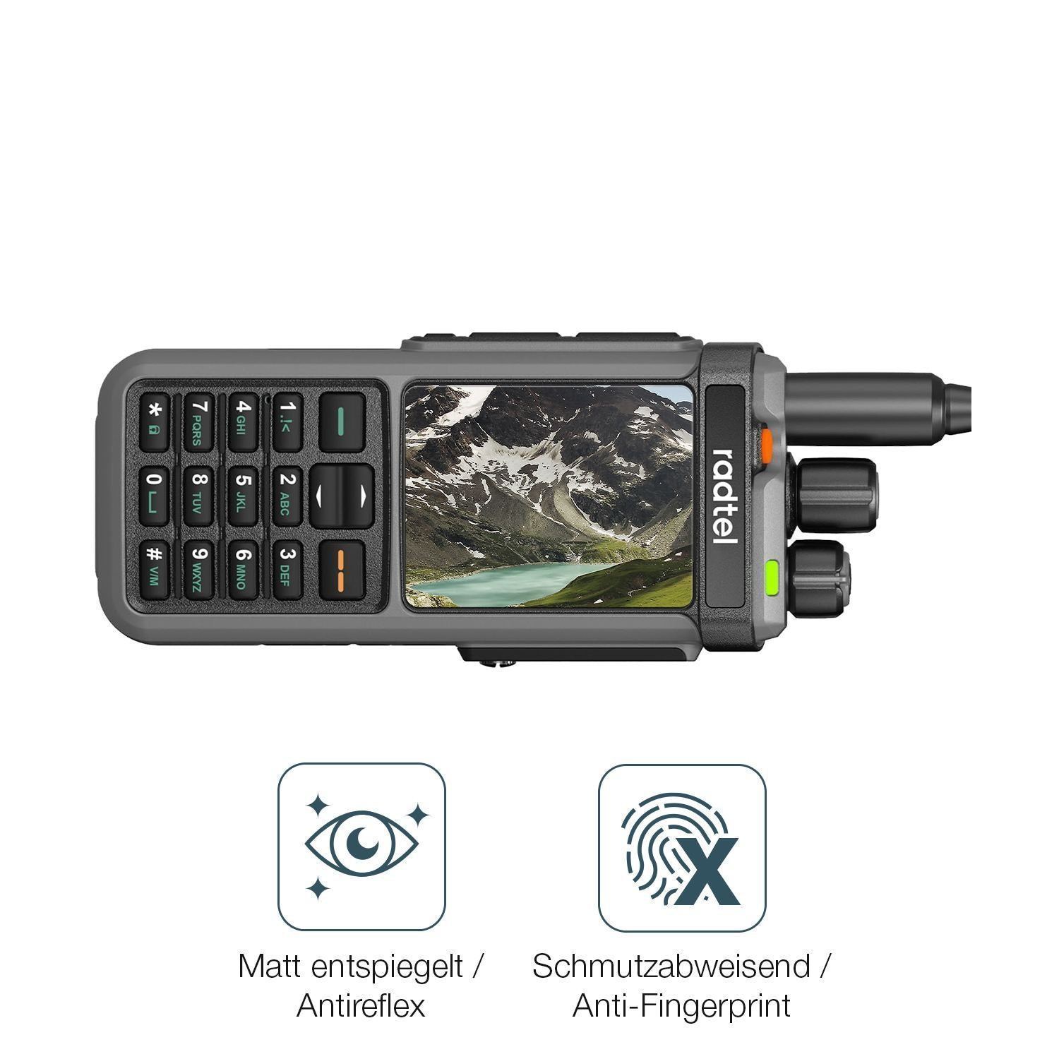 4x Schutzfolie matt für Radtel RT-880 Display-Schu (4)