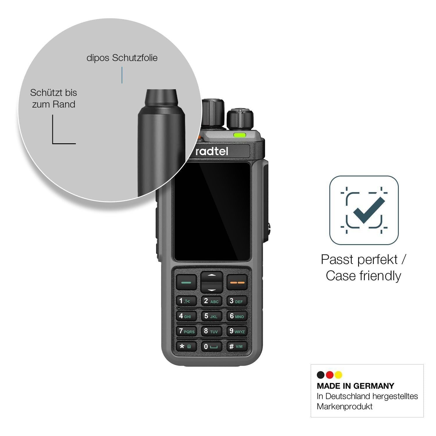 2x 9H Schutzfolie für Radtel RT-880 Panzerfolie (6)