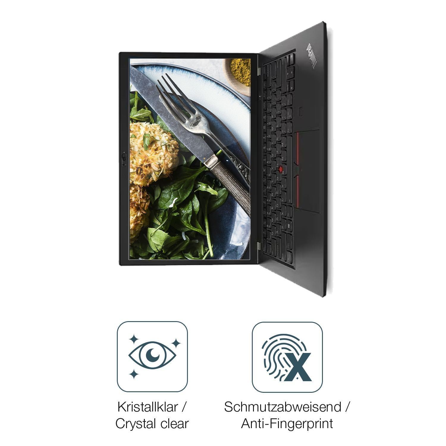 2x Schutzfolie klar für Lenovo ThinkPad T480s Disp (4)