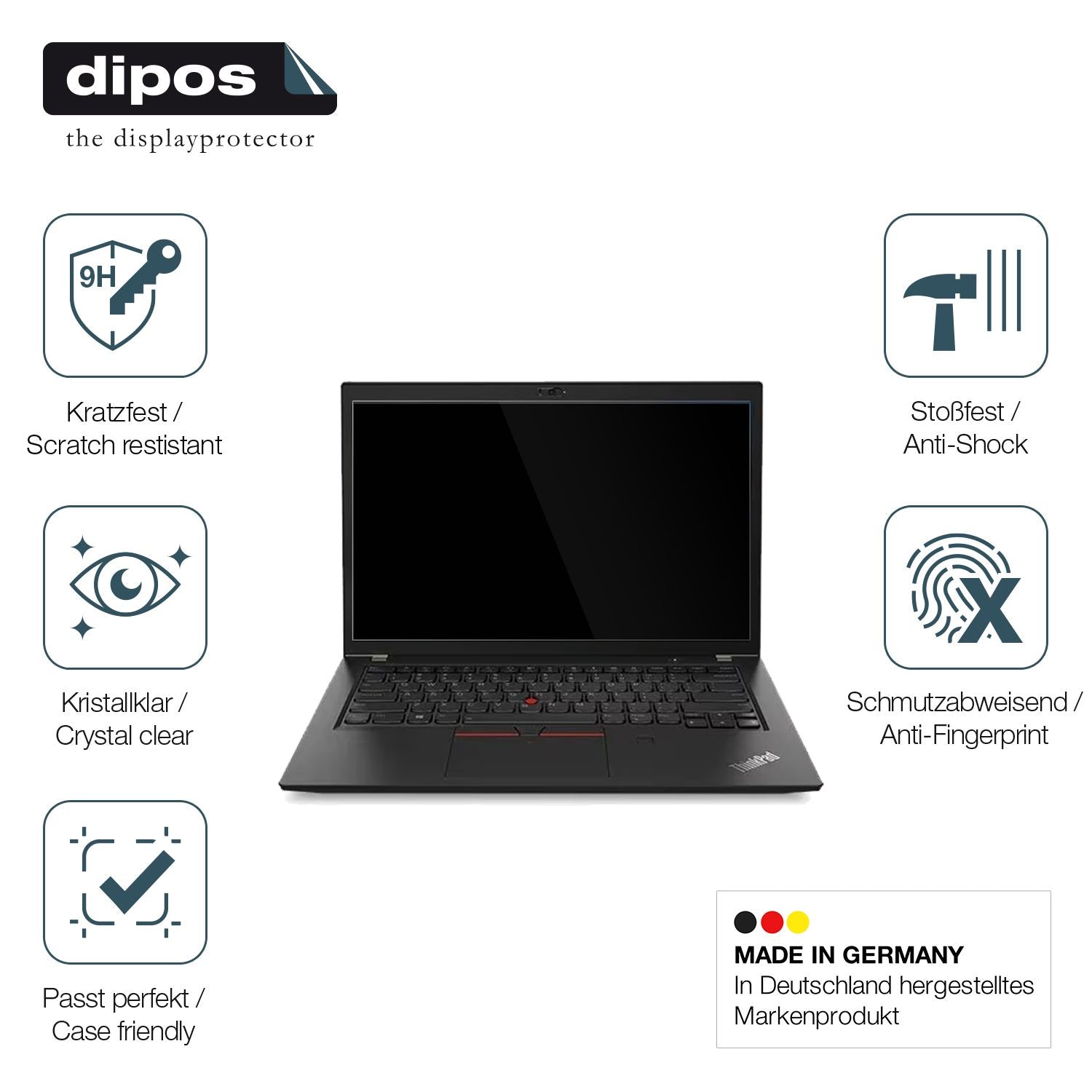 2x 9H Schutzfolie für Lenovo ThinkPad T480s Panzer (7)